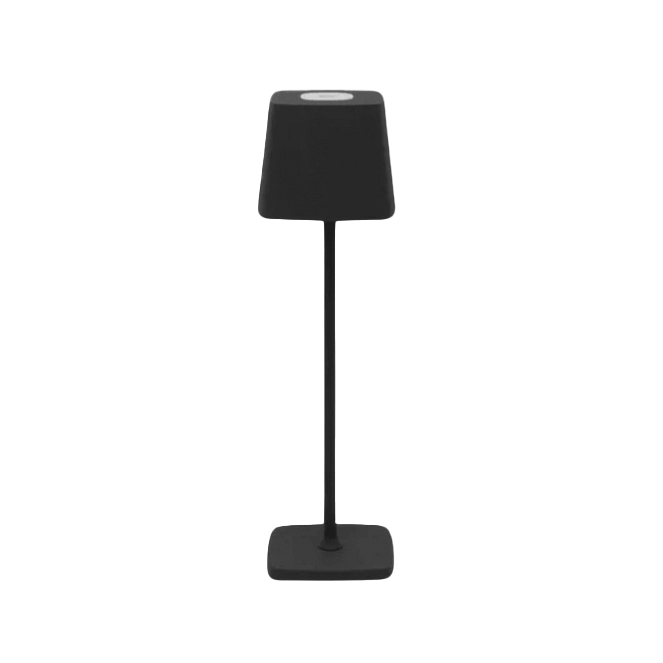 Kabellose LED Tischlampe quadratisch dimmbar, Tischleuchte Aluminium