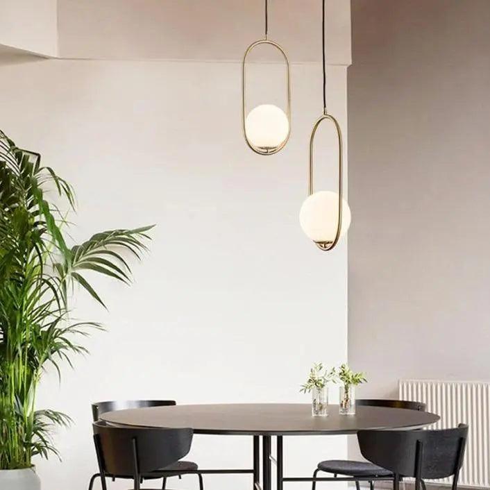 Pendelleuchte Glas Gold, Modernes skandinavisches Design, E14