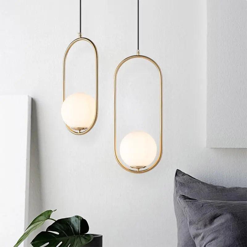 Pendelleuchte Glas Gold, Modernes skandinavisches Design, E14