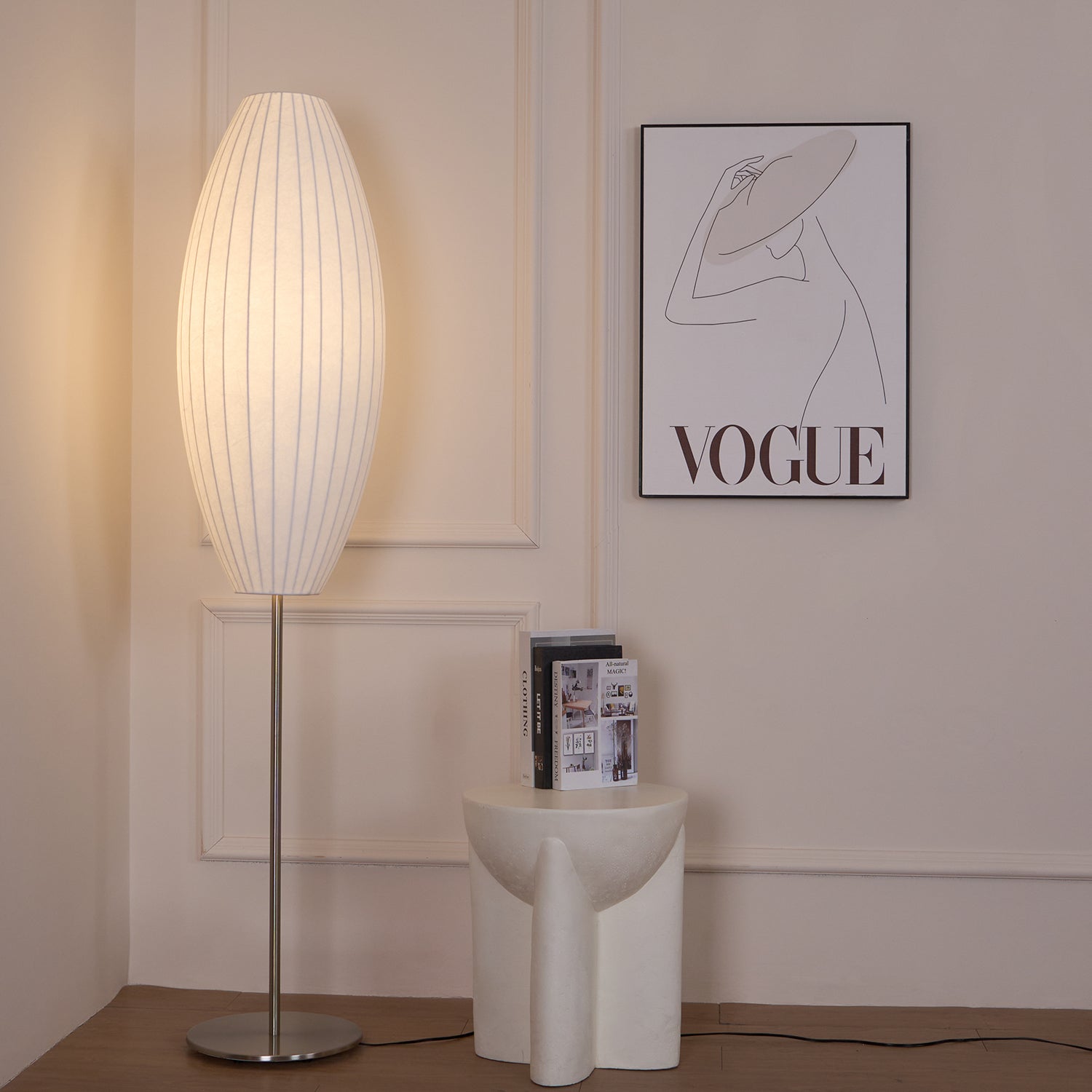 Stehlampe Stoffschirm, Moderne Stehleuchte elegant