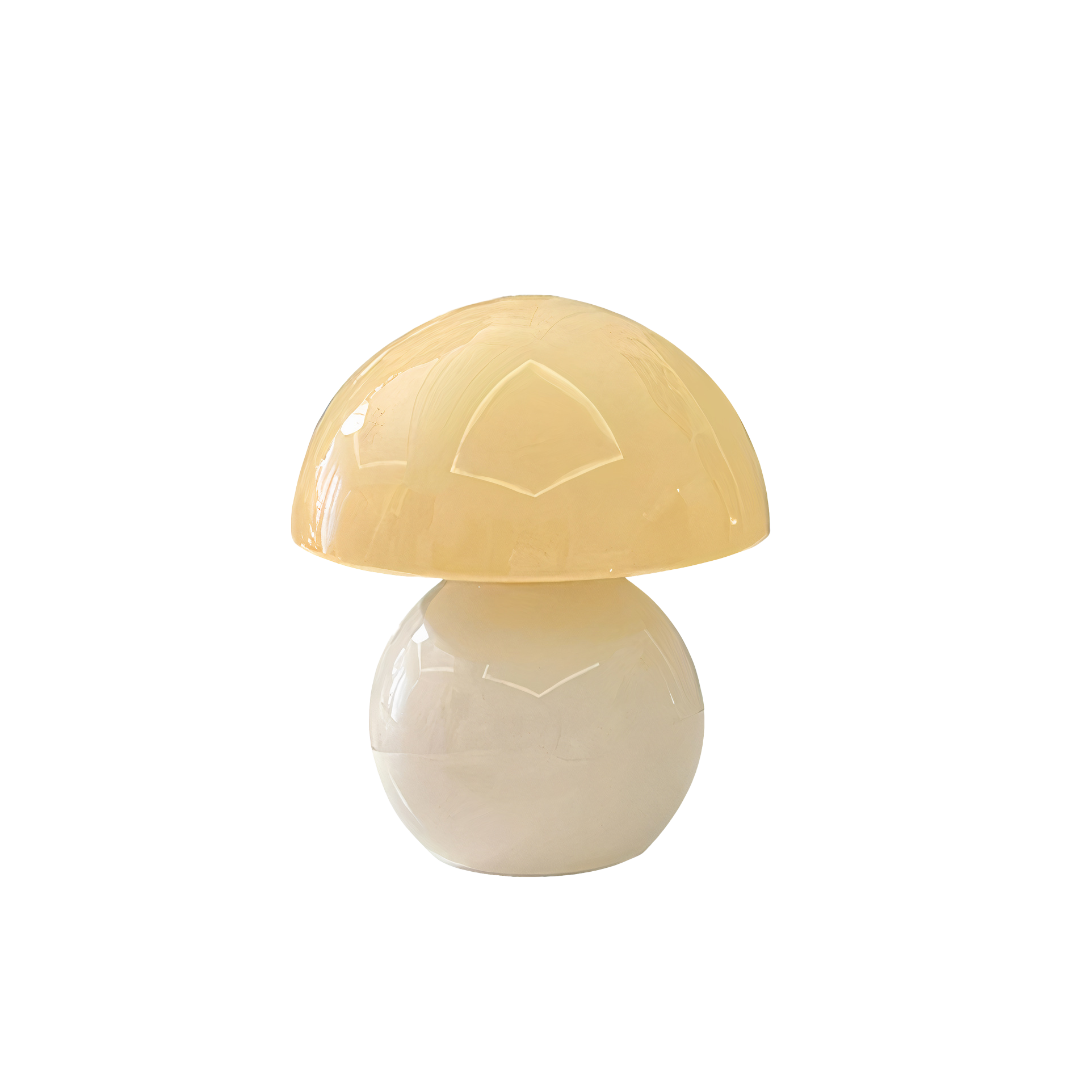 Pilz Tischlampe Glas, Retro Tischleuchte modern