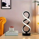 LED Tischlampe modern, Spiral Design, 3 Lichtfarben, USB