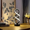 LED Tischlampe modern, Spiral Design, 3 Lichtfarben, USB