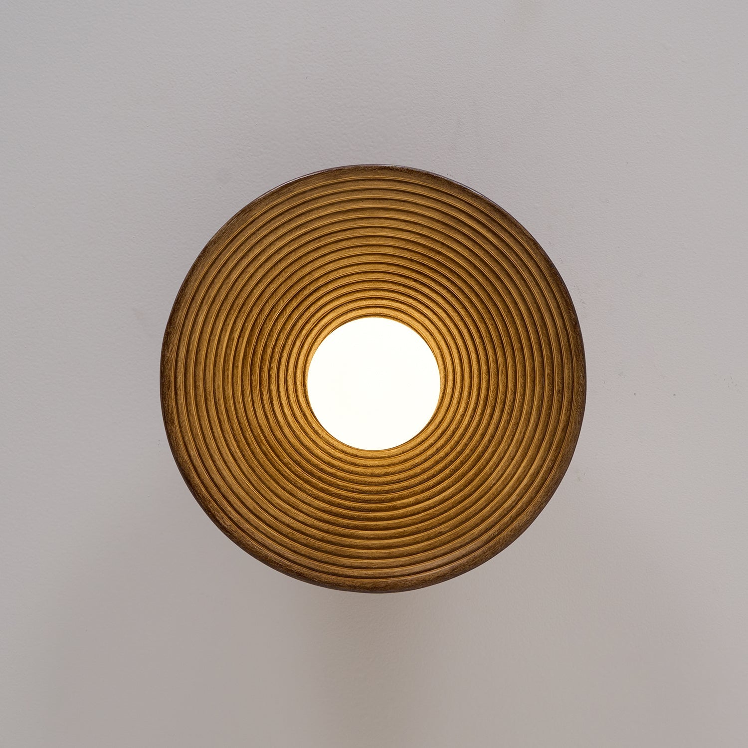 Deckenleuchte Rund Glas 27 cm, LED Flach Dimmbar für Wand & Decke
