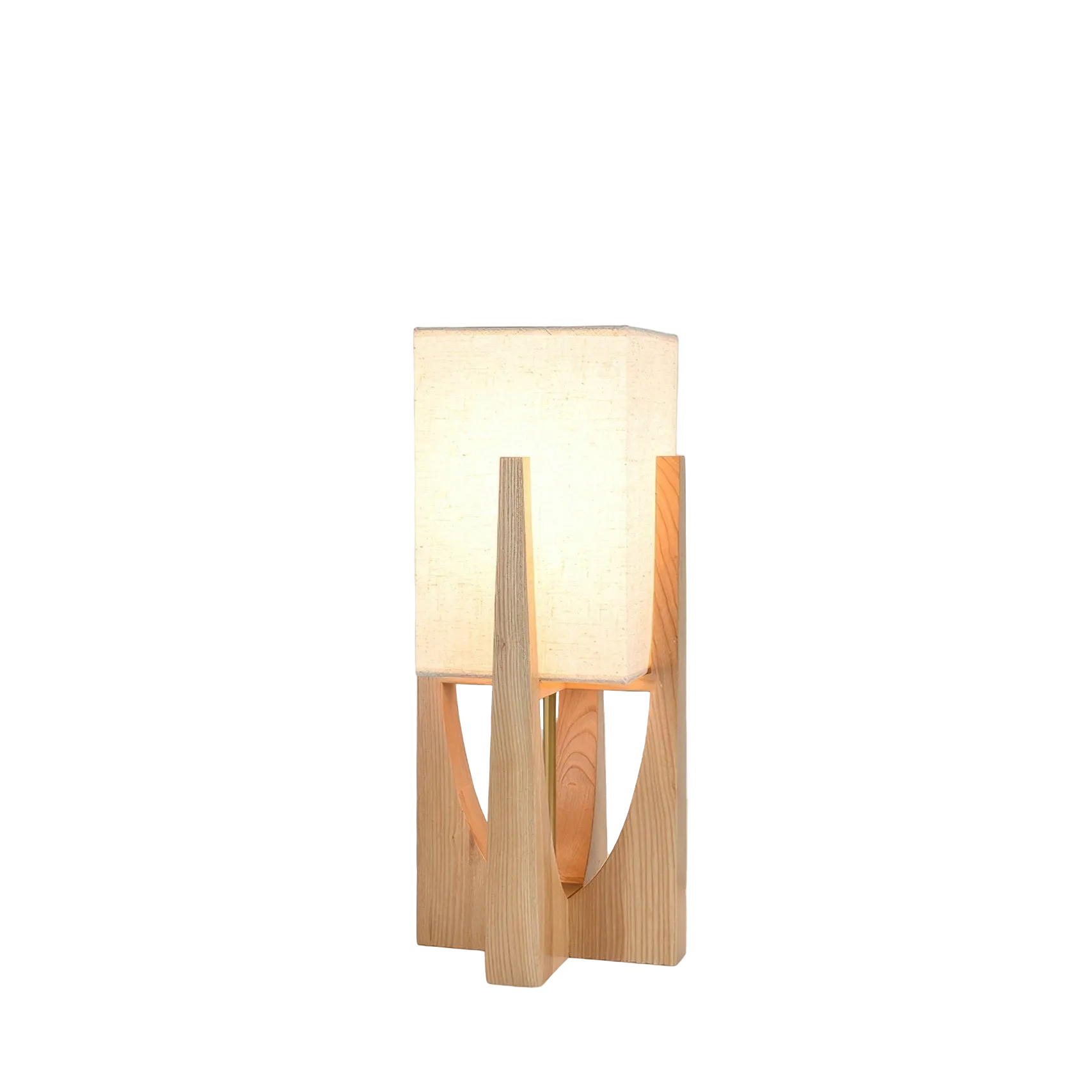 Holz Stehlampe Stoffschirm, Moderne Stehleuchte