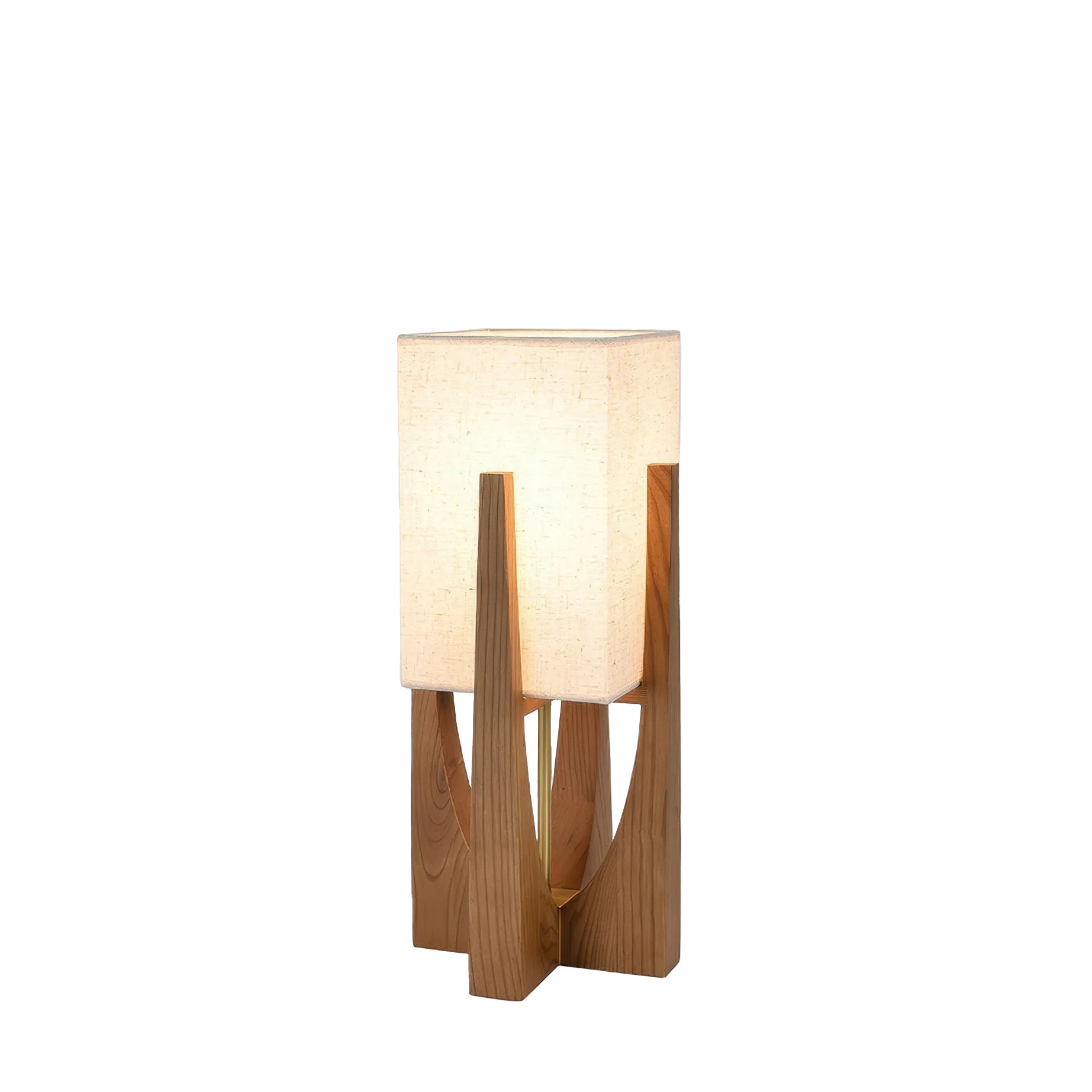 Holz Stehlampe Stoffschirm, Moderne Stehleuchte