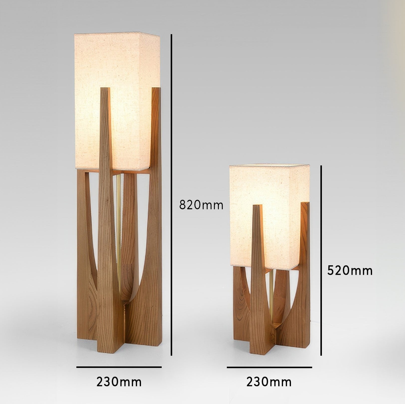 Holz Stehlampe Stoffschirm, Moderne Stehleuchte