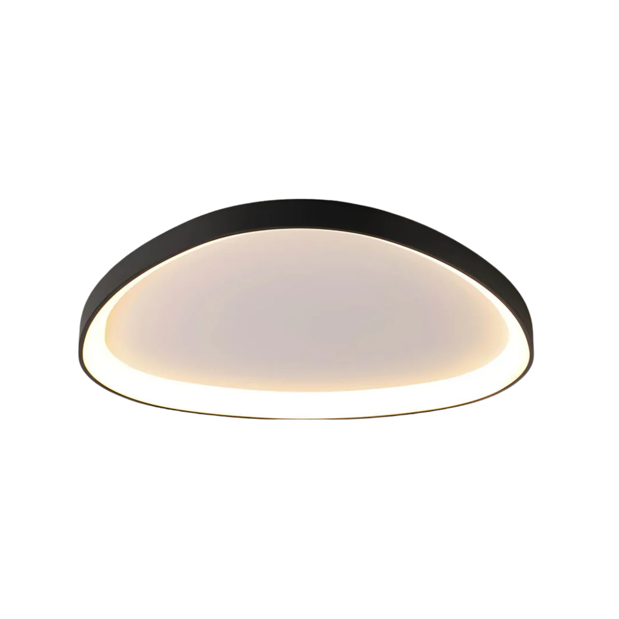 LED Deckenleuchte Flach mit Fernbedienung, Dimmbar Schwarz Weiß
