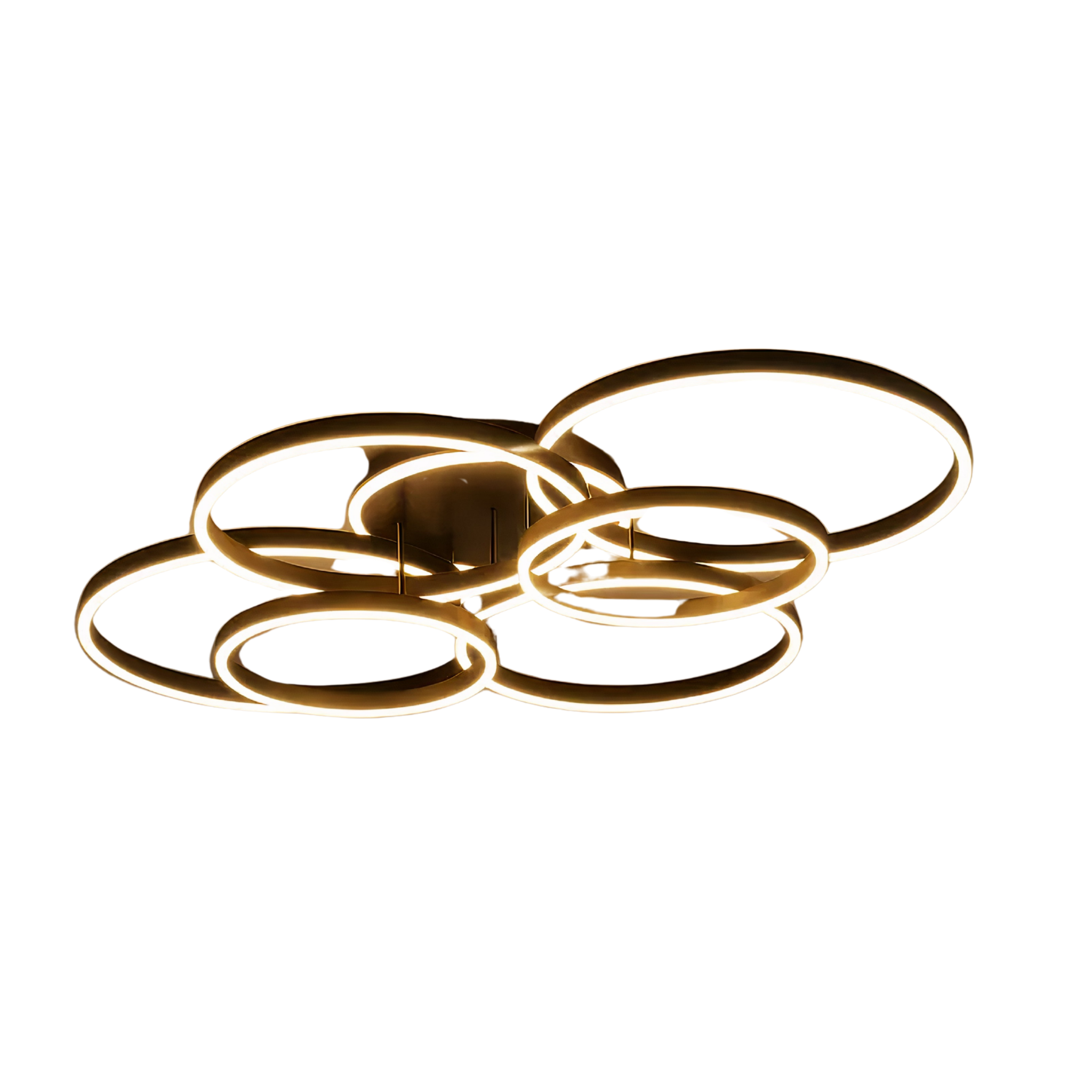 LED Deckenleuchte Mehrflammig Schwarz Gold, Moderne Deckenlampe Dimmbar