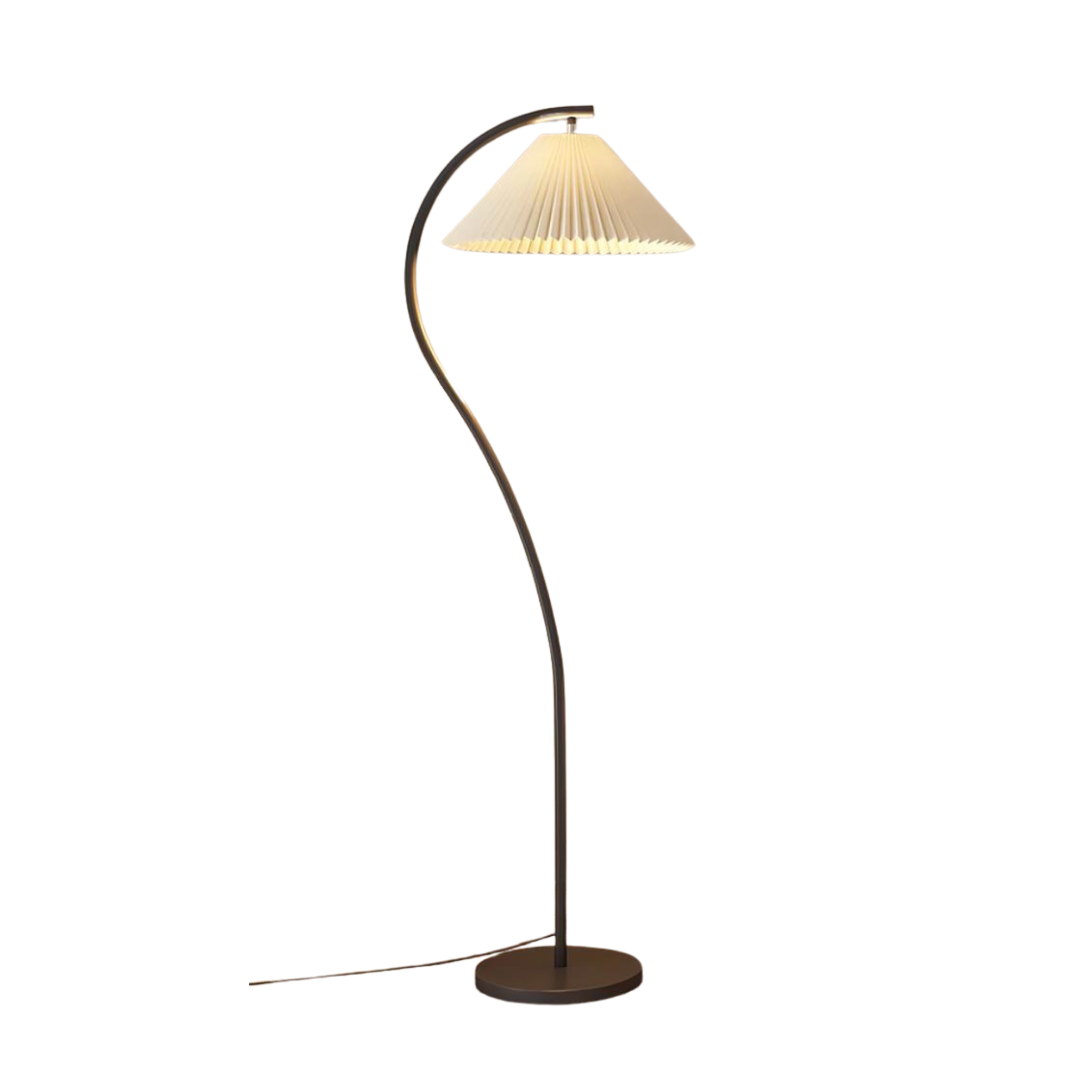 Stehlampe Stoff Plissee, Design Stehleuchte Verstellbar E27