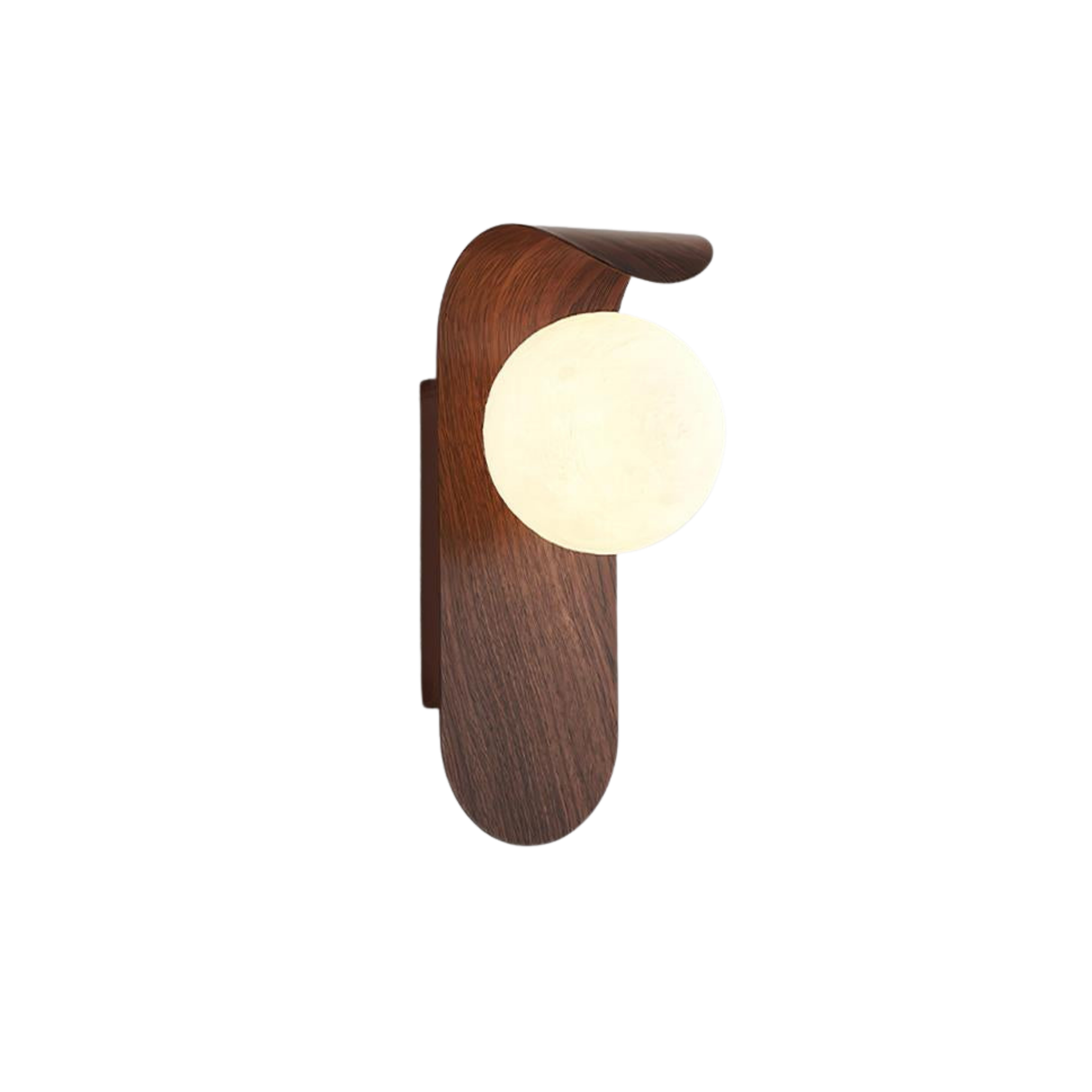 Wandleuchte Kugel Glas Holzoptik, LED Wandlampe G9 Modern