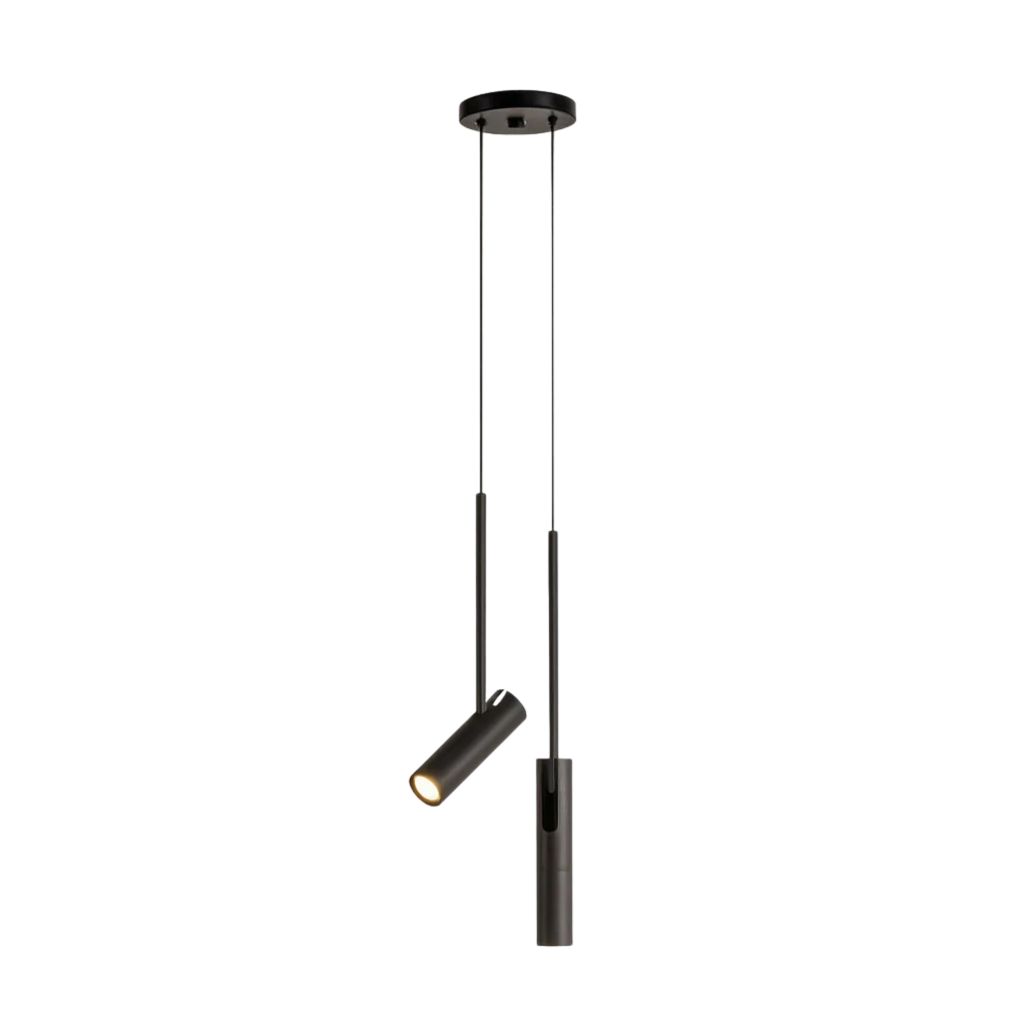 Hängelampe Schwarz Gold LED, Pendelleuchte Nachttisch 1/2er Set Dimmbar