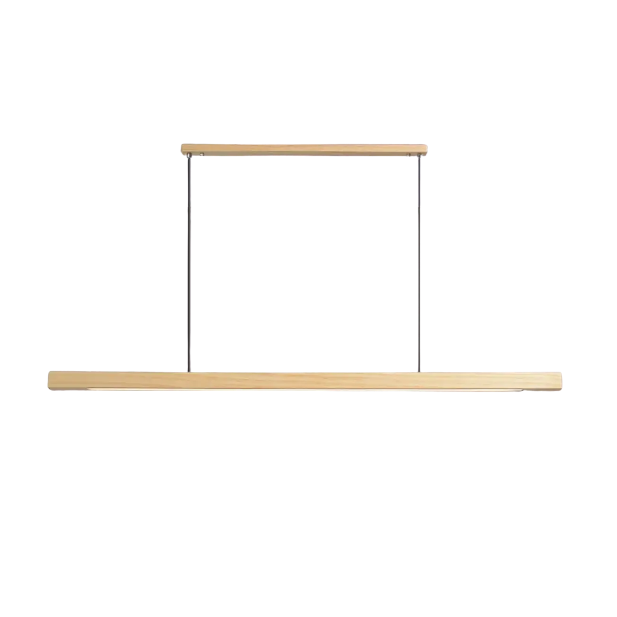 LED Hängelampe Esstisch Holzoptik, Lineare Pendelleuchte Dimmbar 120/150/180 cm