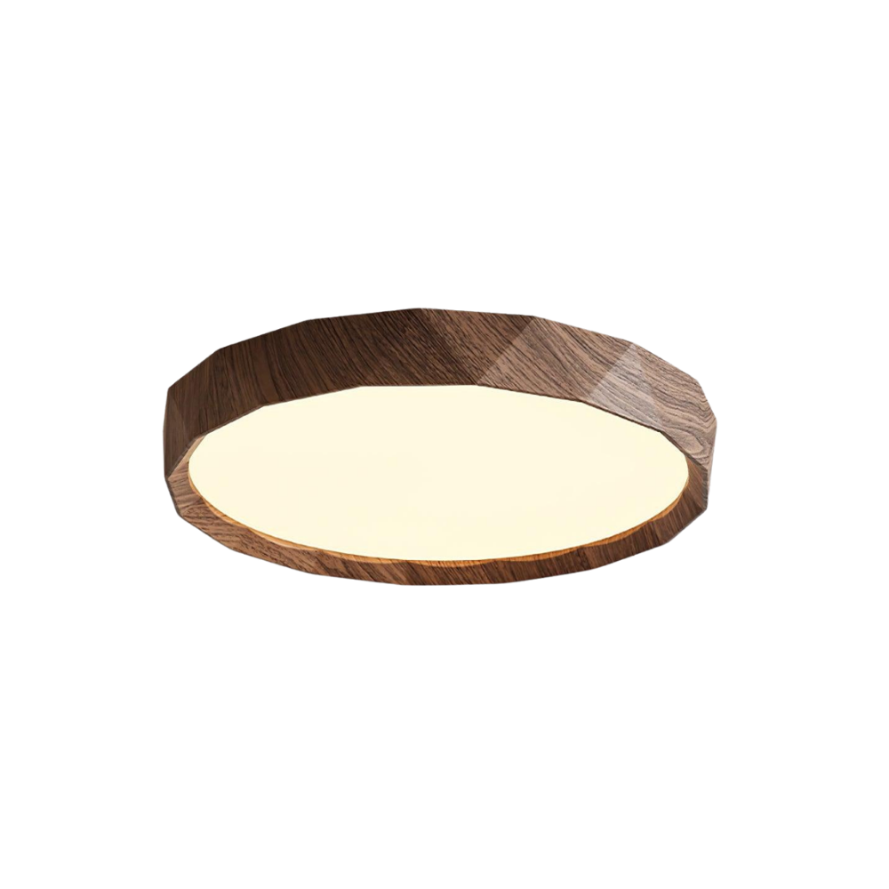 Wabi-Sabi Deckenleuchte Walnuss, Metall Acryl, LED Warmweiß 3000K