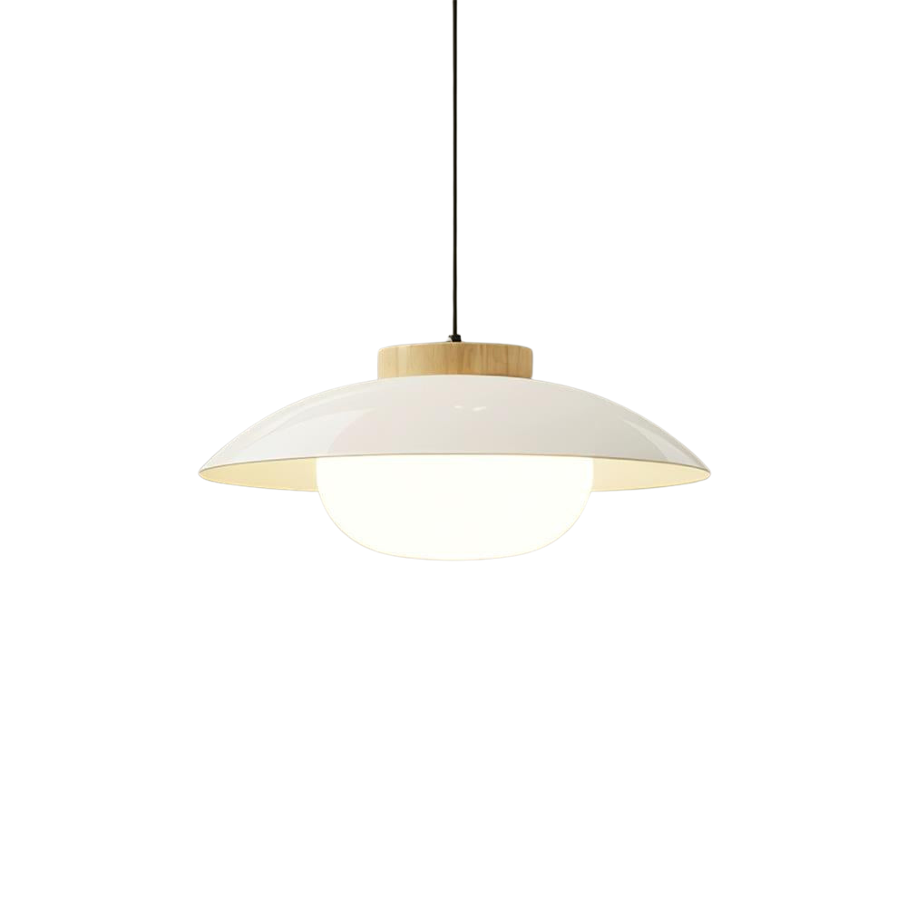 Glas Pendelleuchte Untertassenform, Warmweiß 3000K, Höhenverstellbar Modernes Design
