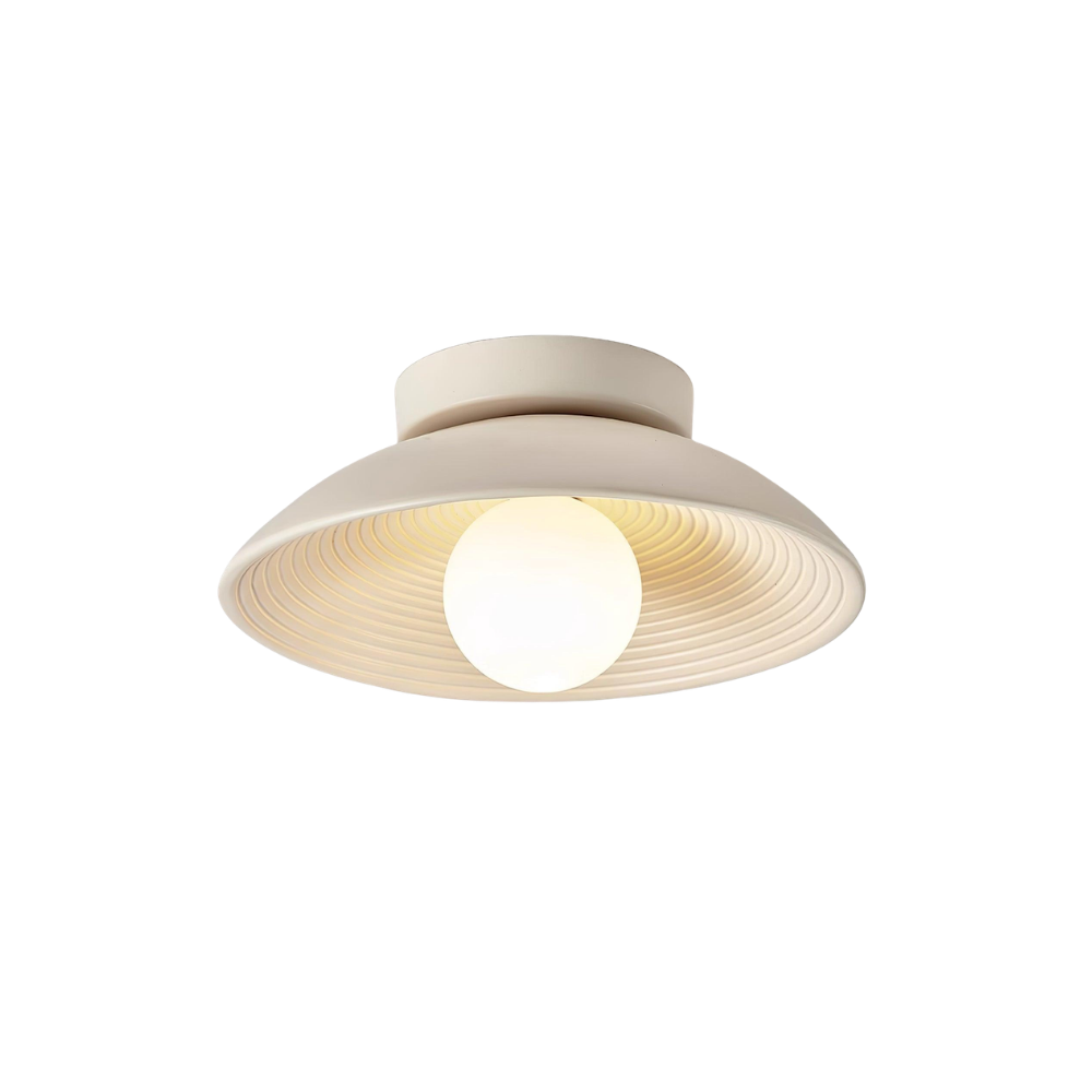 Deckenleuchte Rund Glas 27 cm, LED Flach Dimmbar für Wand & Decke