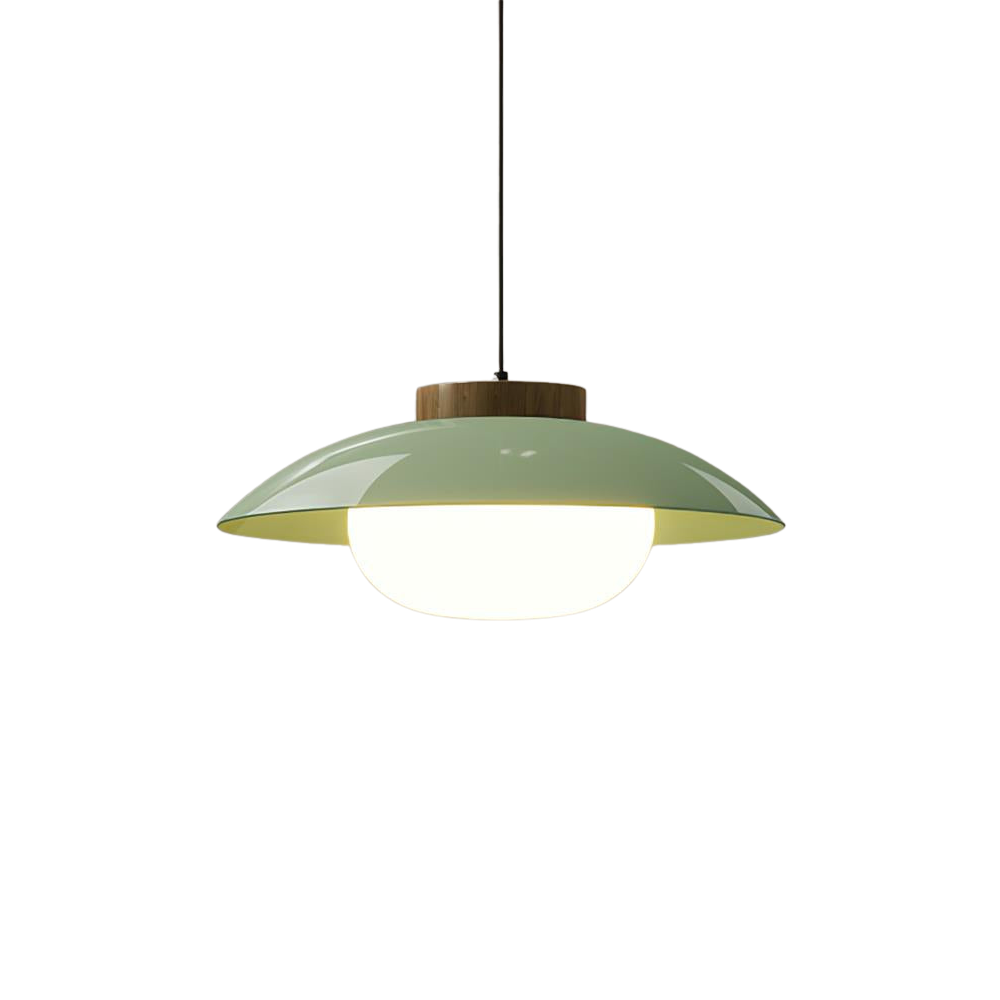 Glas Pendelleuchte Untertassenform, Warmweiß 3000K, Höhenverstellbar Modernes Design