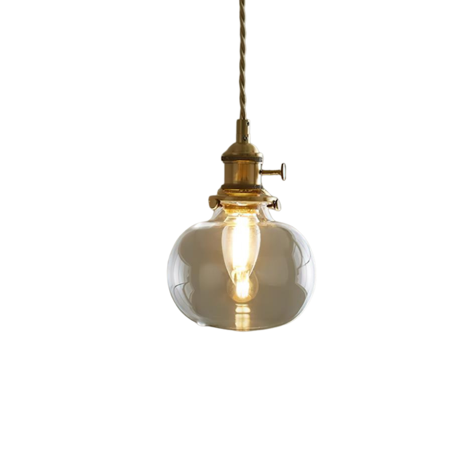 Glas Pendelleuchte, Vintage Design Dimmbar E27