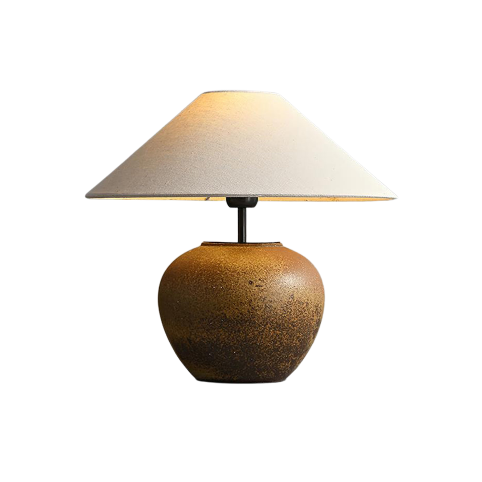 Keramik Tischlampe, Handgefertigtes Design Warmweiß E27