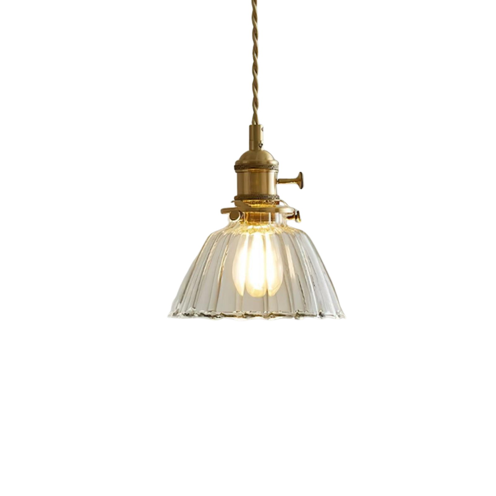 Glas Pendelleuchte, Vintage Design Dimmbar E27