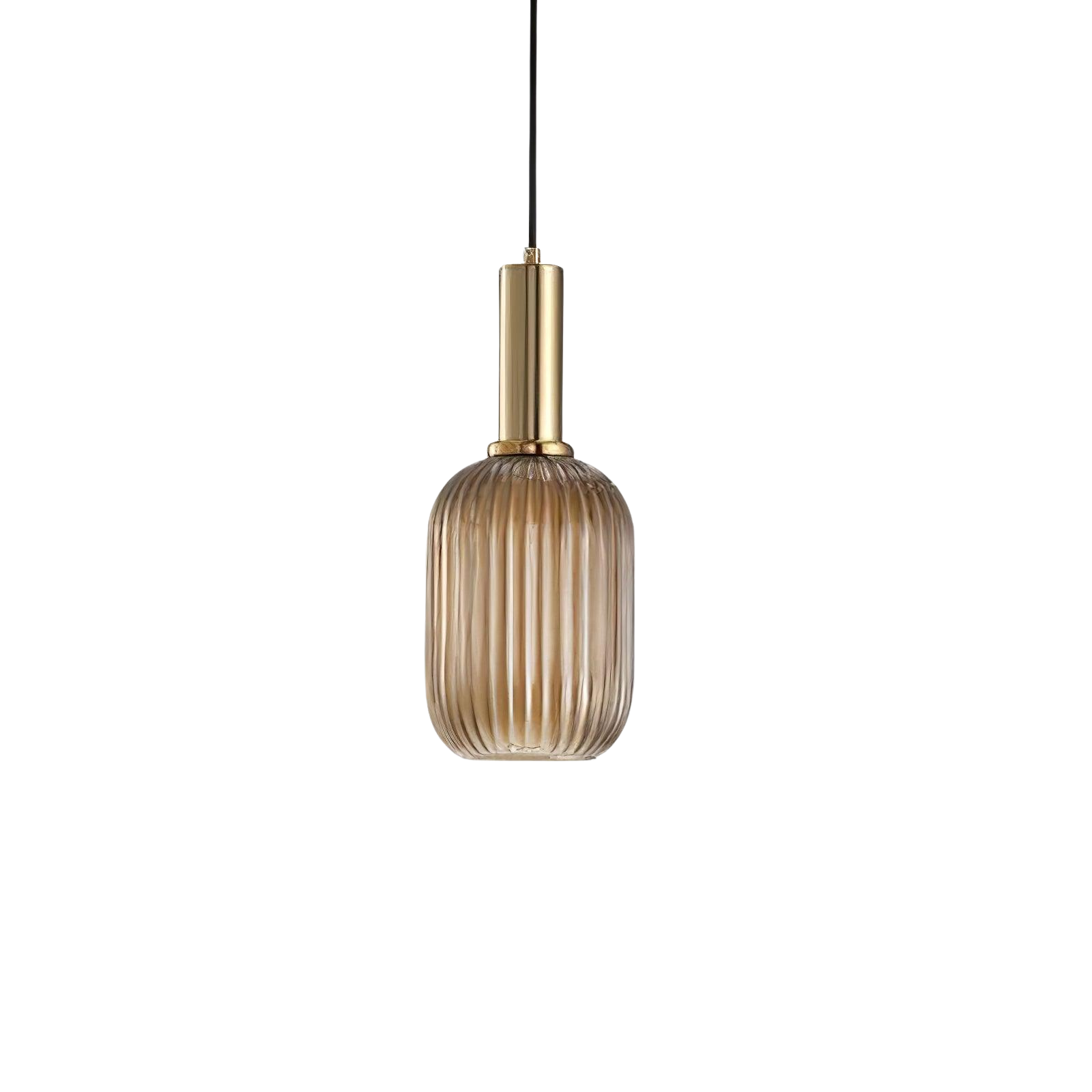 Pendelleuchte Glas Geriffelt, Vintage Design Dimmbar E27