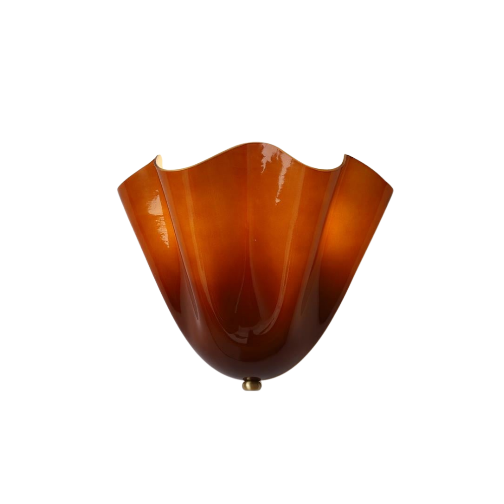Wandleuchte Mundgeblasenes Glas, Blumenform Design Dimmbar Warmweiß