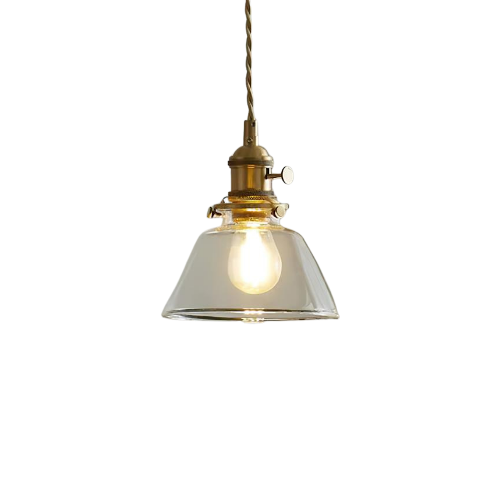 Glas Pendelleuchte, Vintage Design Dimmbar E27