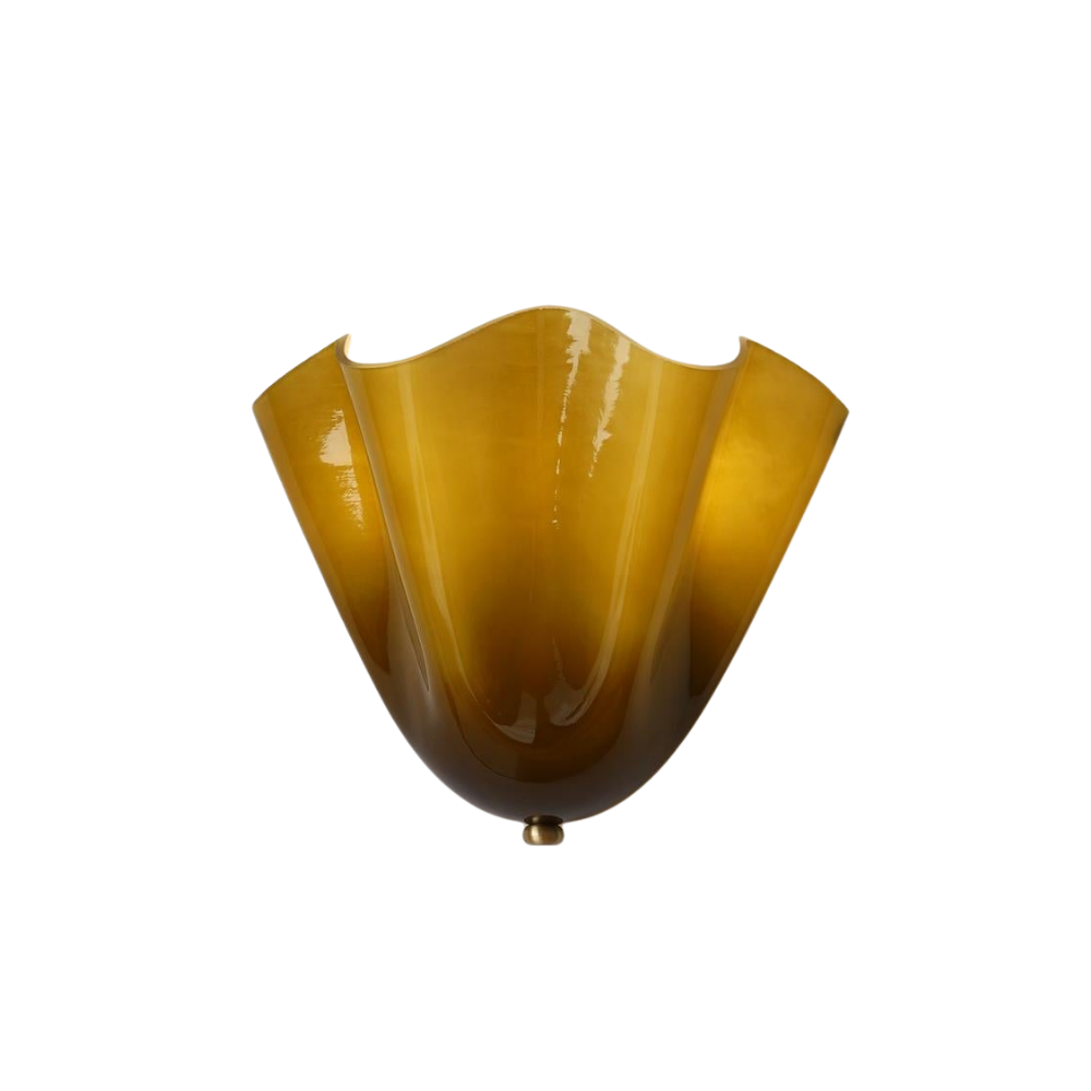 Wandleuchte Mundgeblasenes Glas, Blumenform Design Dimmbar Warmweiß