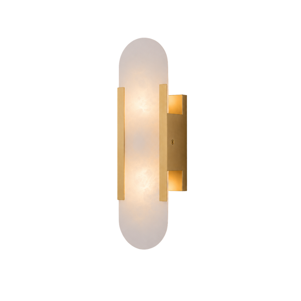 Alabaster Wandlampe Geometrisch, Modernes Design Dimmbar