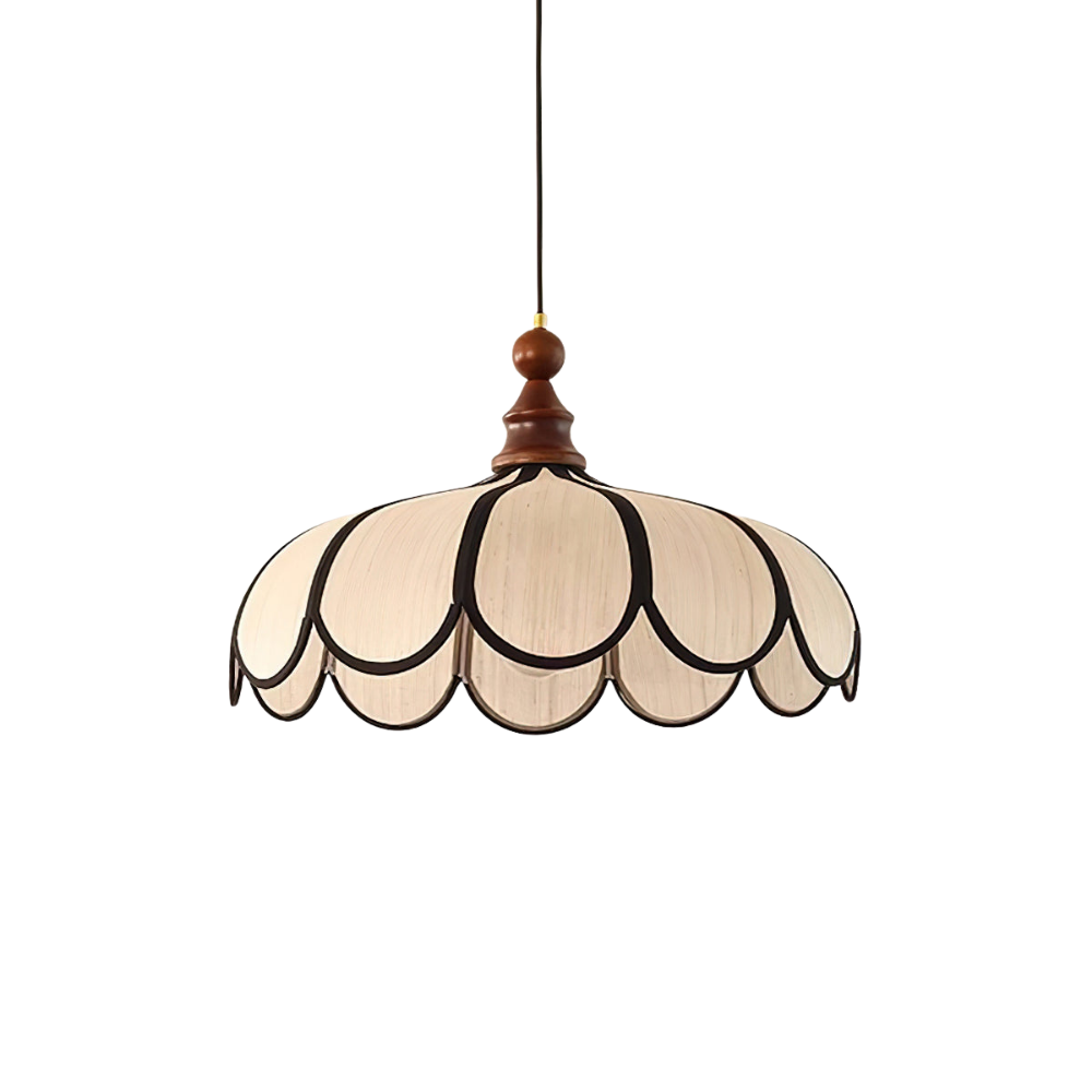 Rattan Pendelleuchte, Geflochtene Hängeleuchte Natur Holz