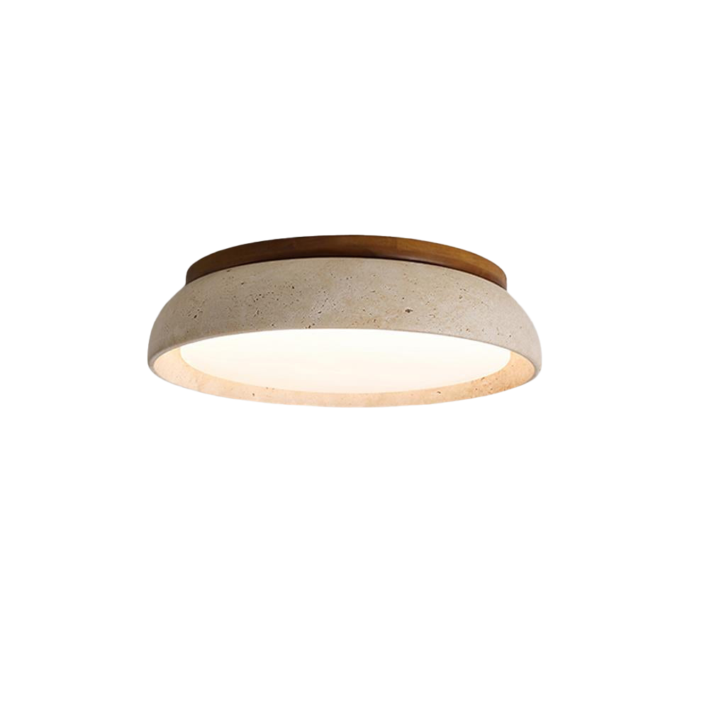 LED Deckenleuchte Travertin Holz, Moderne Deckenlampe