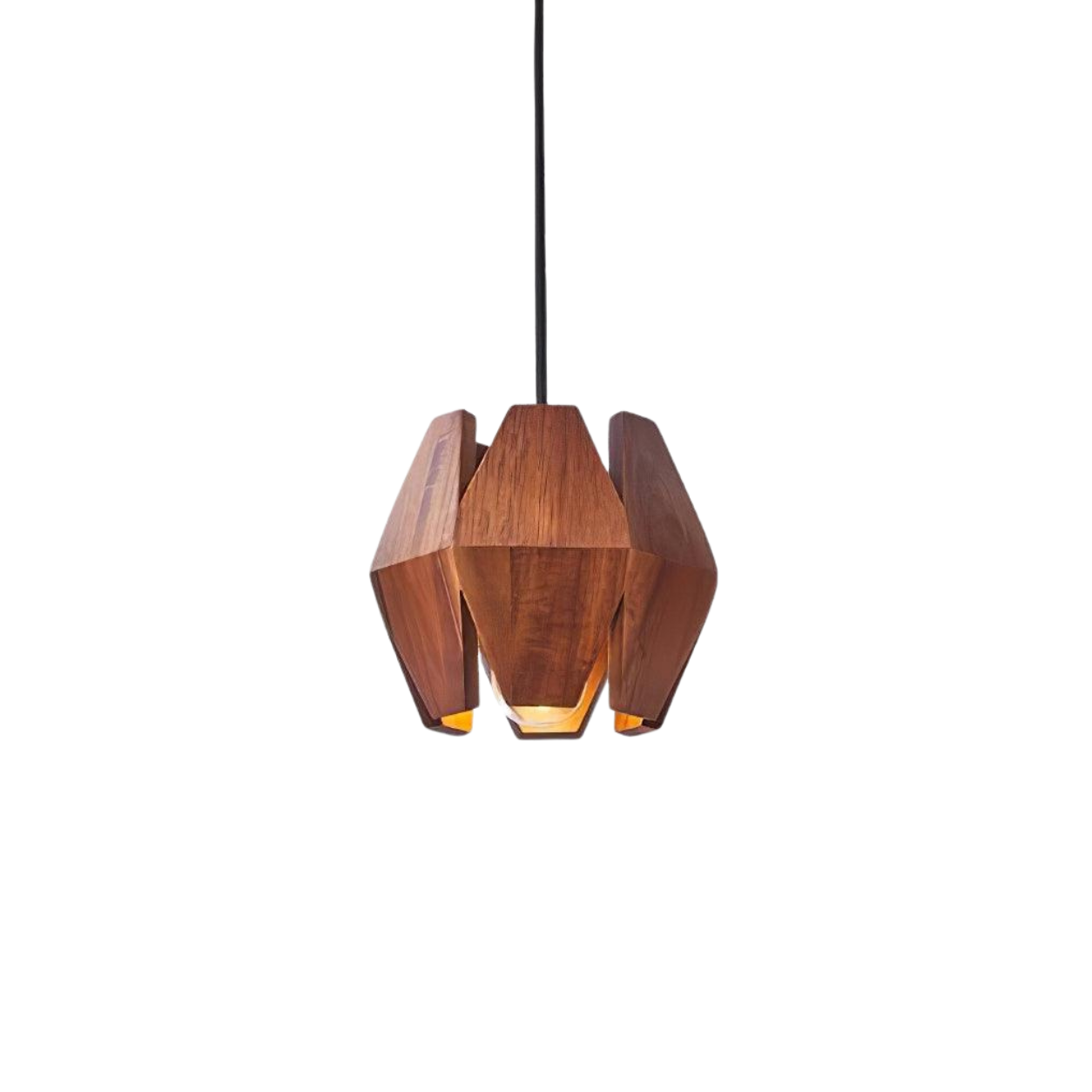 Holz Pendelleuchte Rund Ø35 cm, Dimmbar Modern