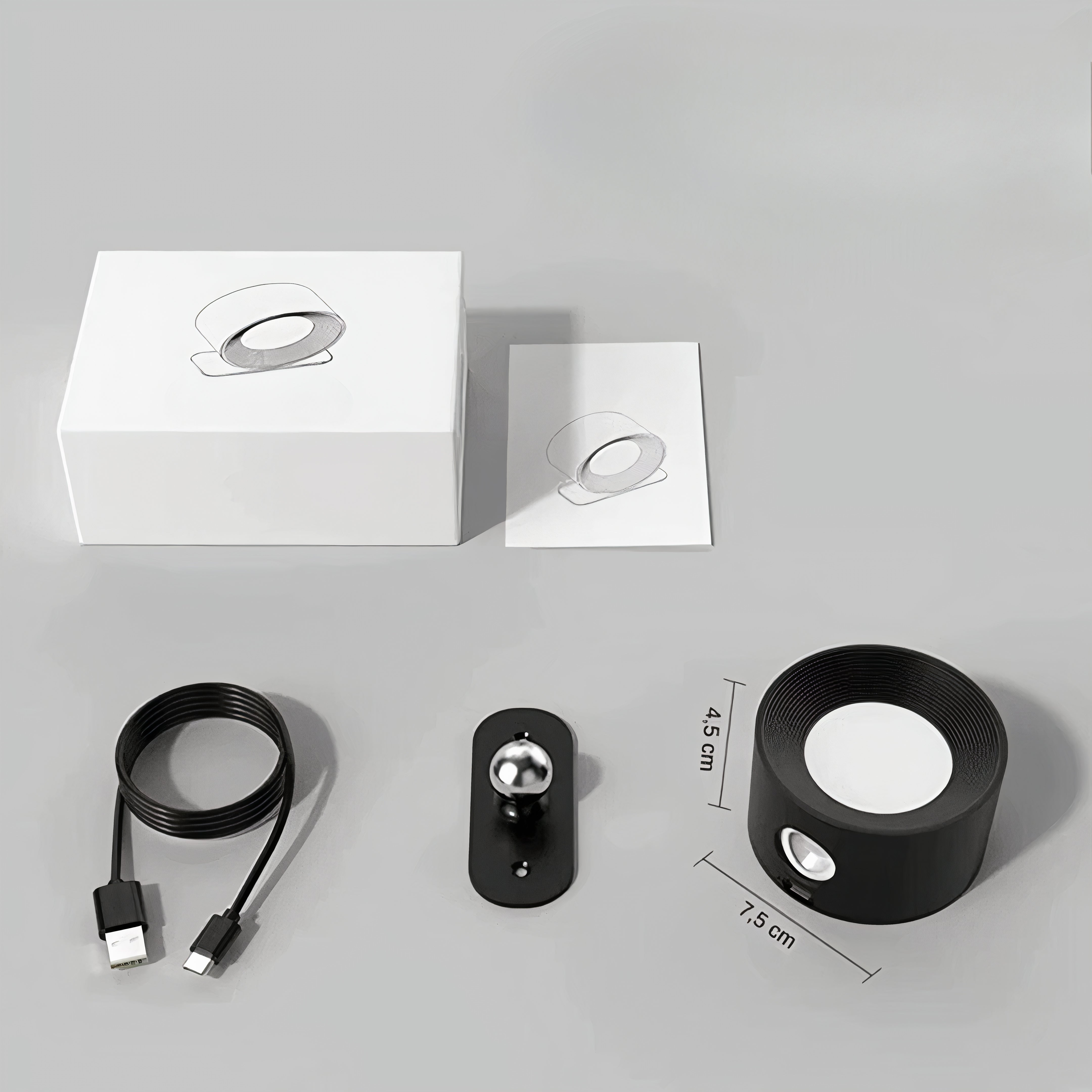 Kabellose LED Wandlampe 360° drehbar, Magnetisch, Akku, Dimmbar