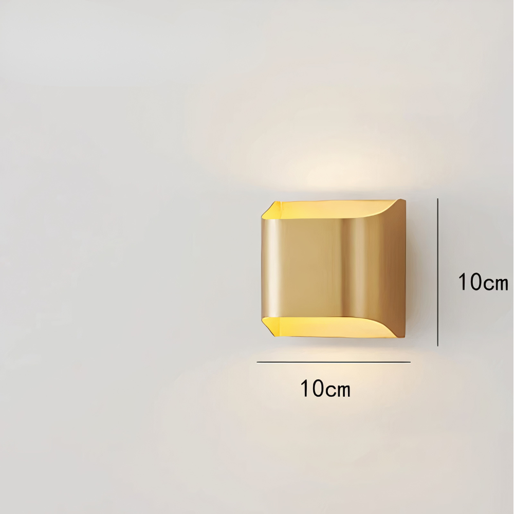 LED Wandleuchte Up Down Messing, Wandlampe schwarz gold