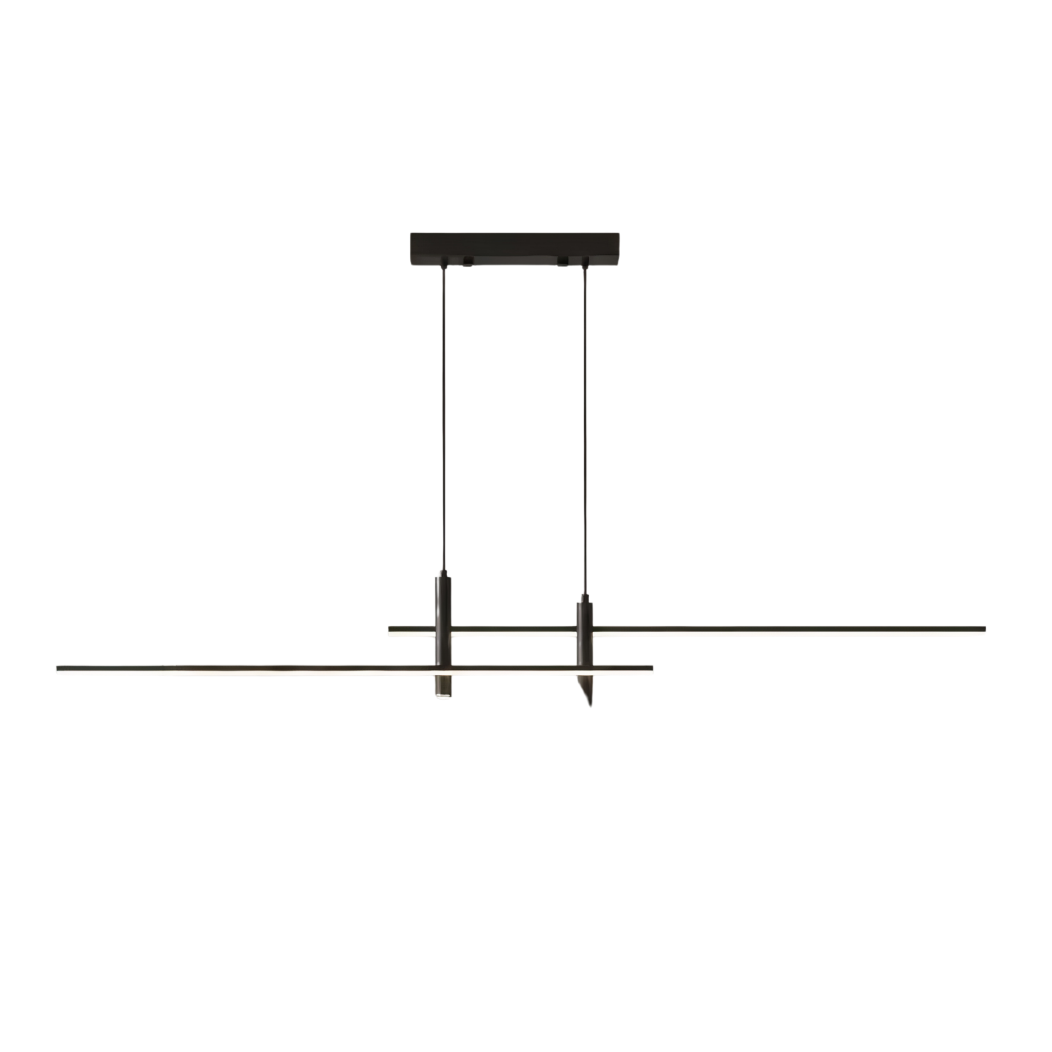 LED Hängelampe Esstisch Linear, Pendelleuchte Schwarz Gold Dimmbar 120/150 cm