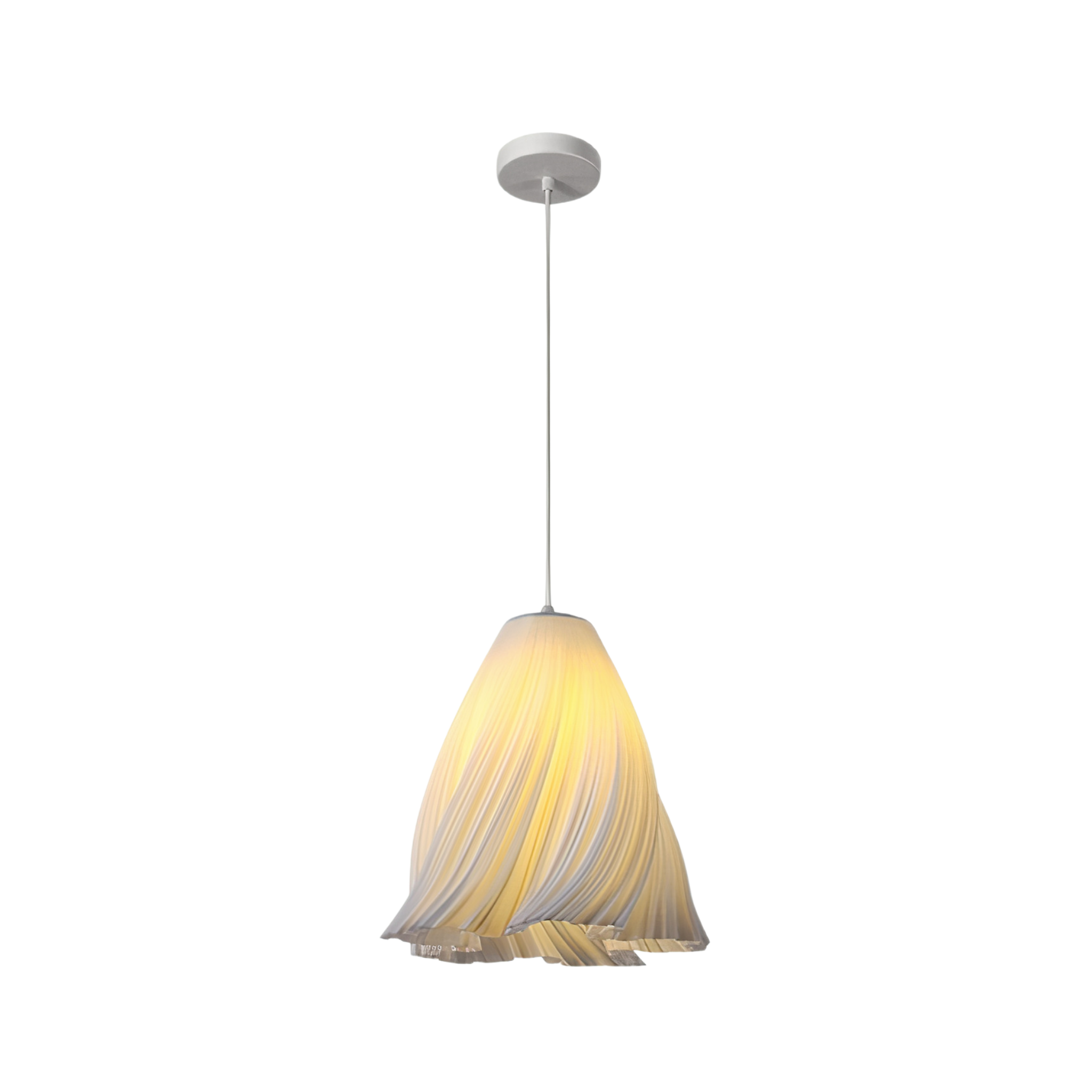 Hängelampe Blume Weiß, 3D Druck Pendelleuchte Design E27