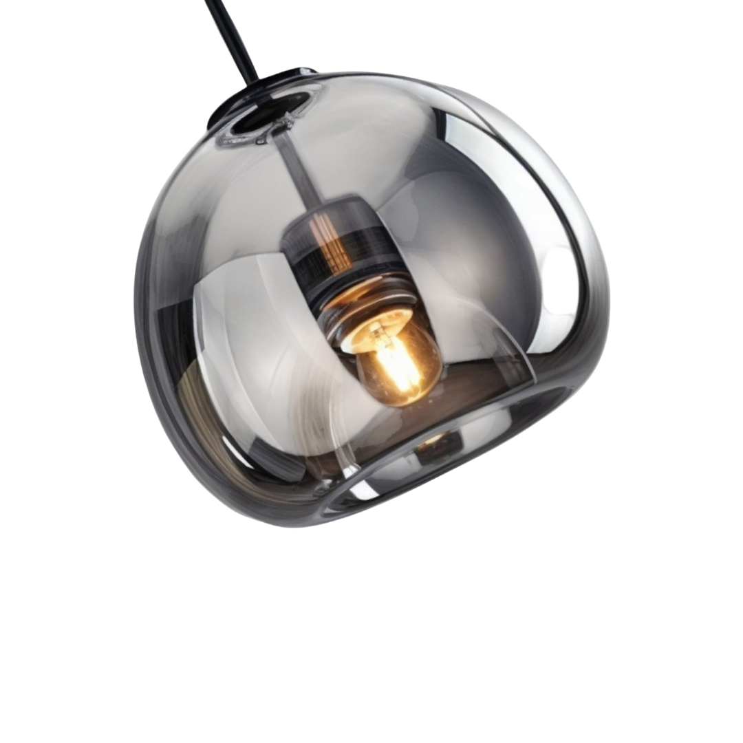 Glas Deckenleuchte Rauchglas, Moderne Deckenlampe rund