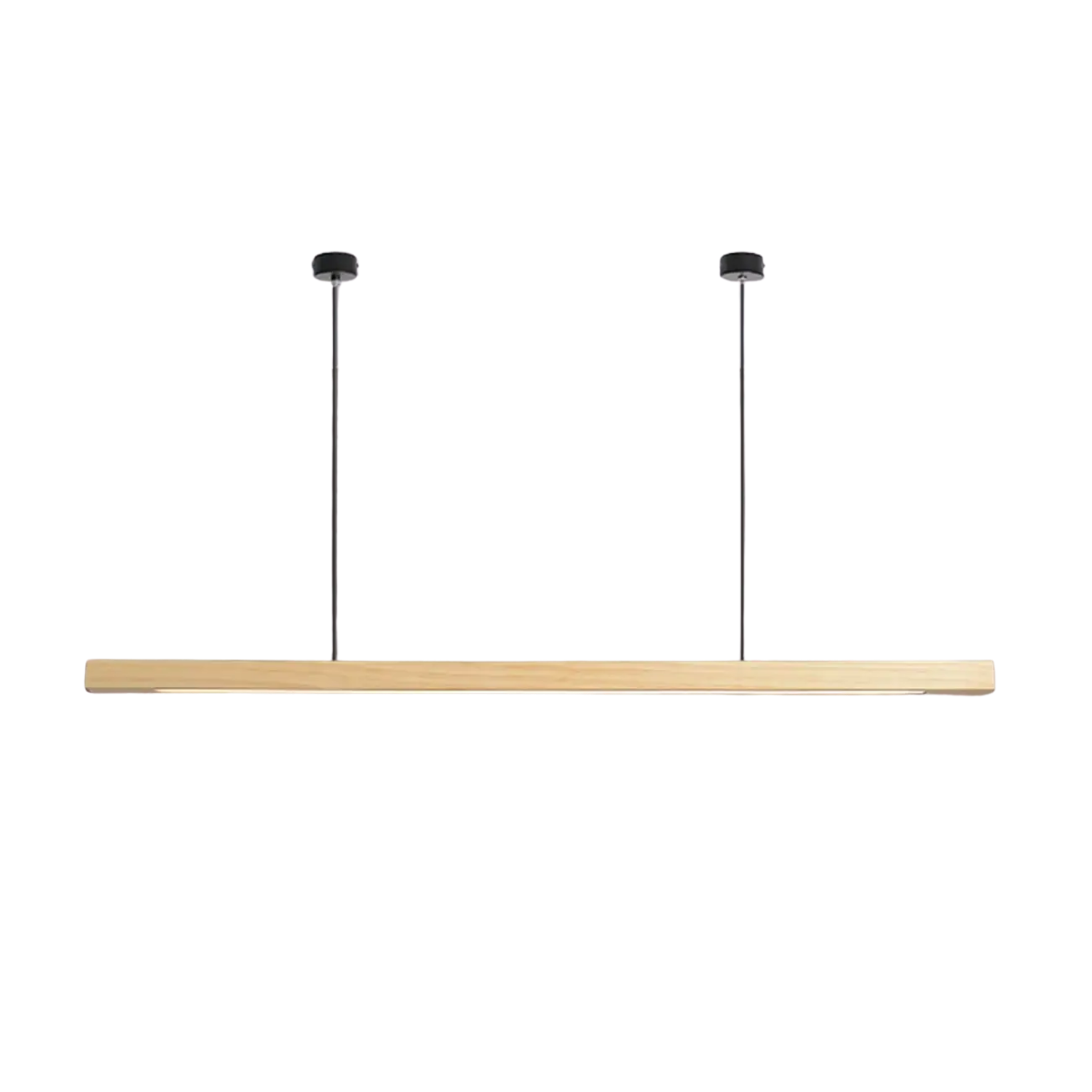 LED Hängelampe Esstisch Holzoptik, Lineare Pendelleuchte Dimmbar 120/150/180 cm