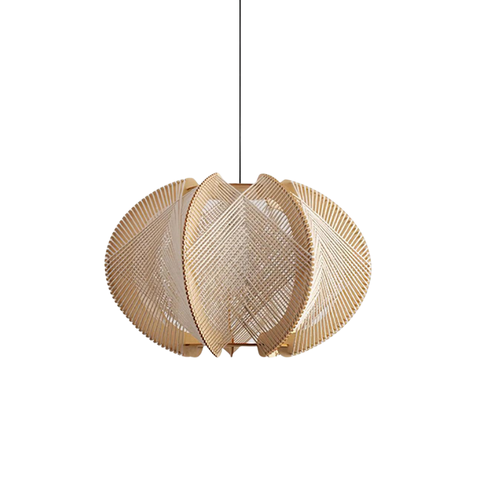 Rattan Pendelleuchte Natur Ø45 cm, Boho Design Handgefertigt