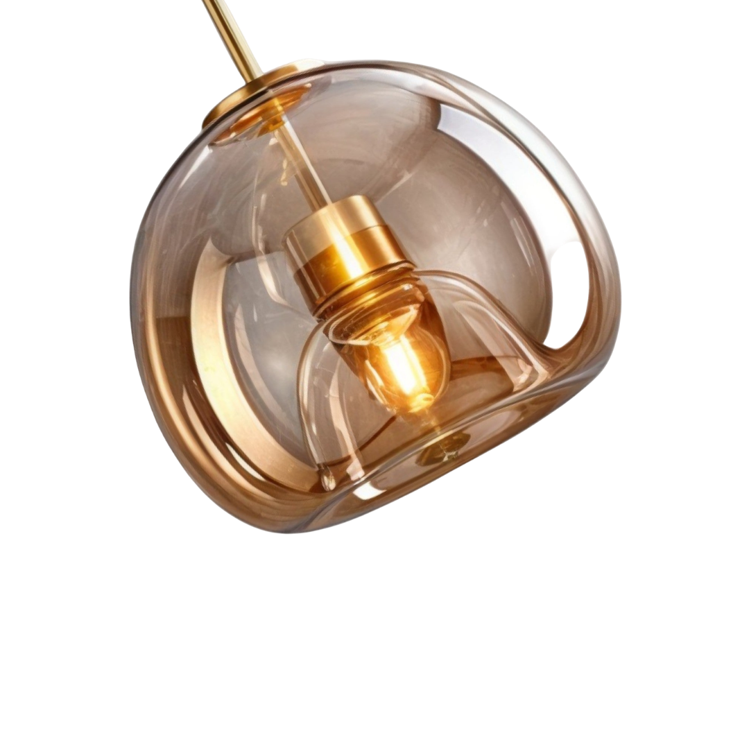 Glas Deckenleuchte Rauchglas, Moderne Deckenlampe rund