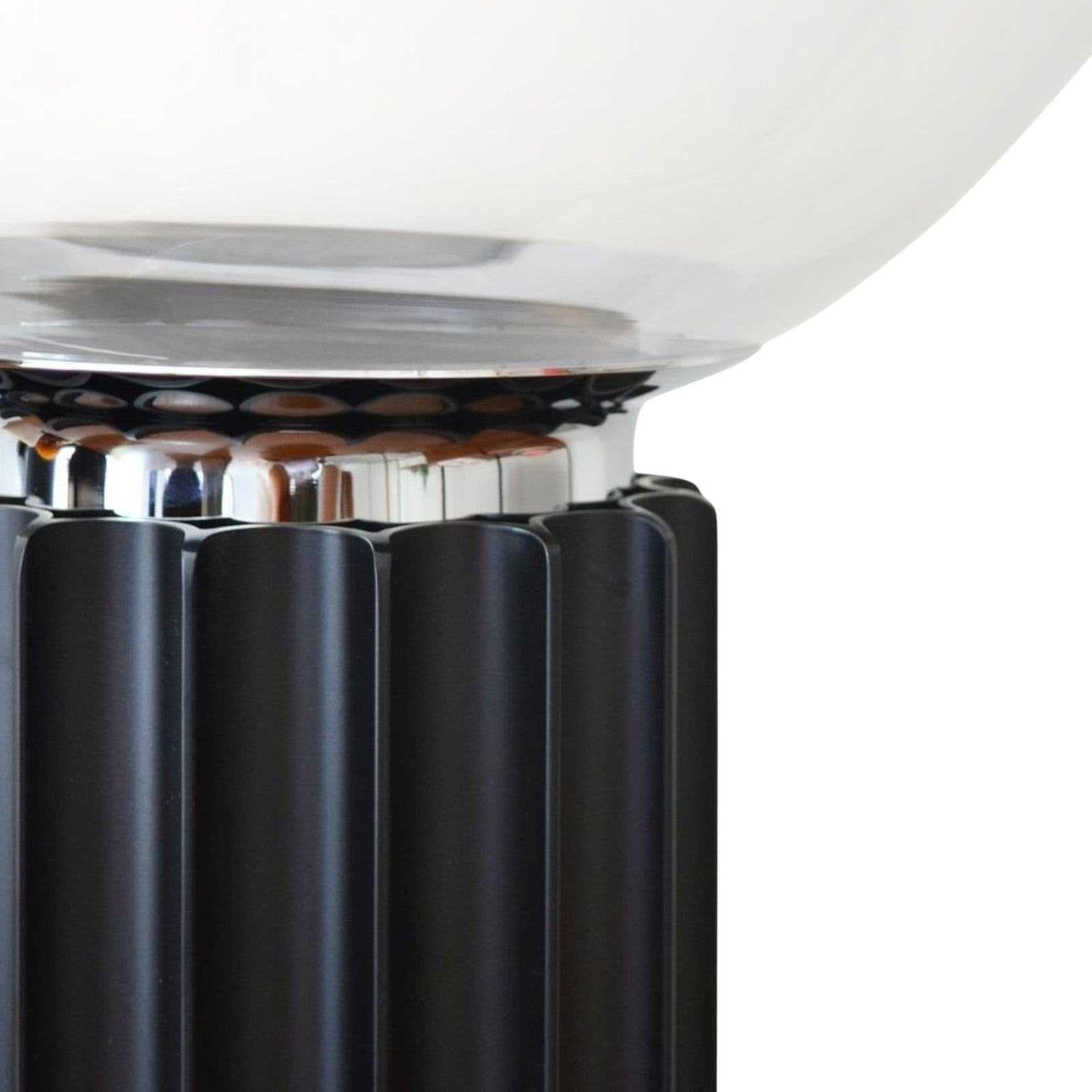 Art Deco Tischlampe Glas Metall, Moderne Tischleuchte