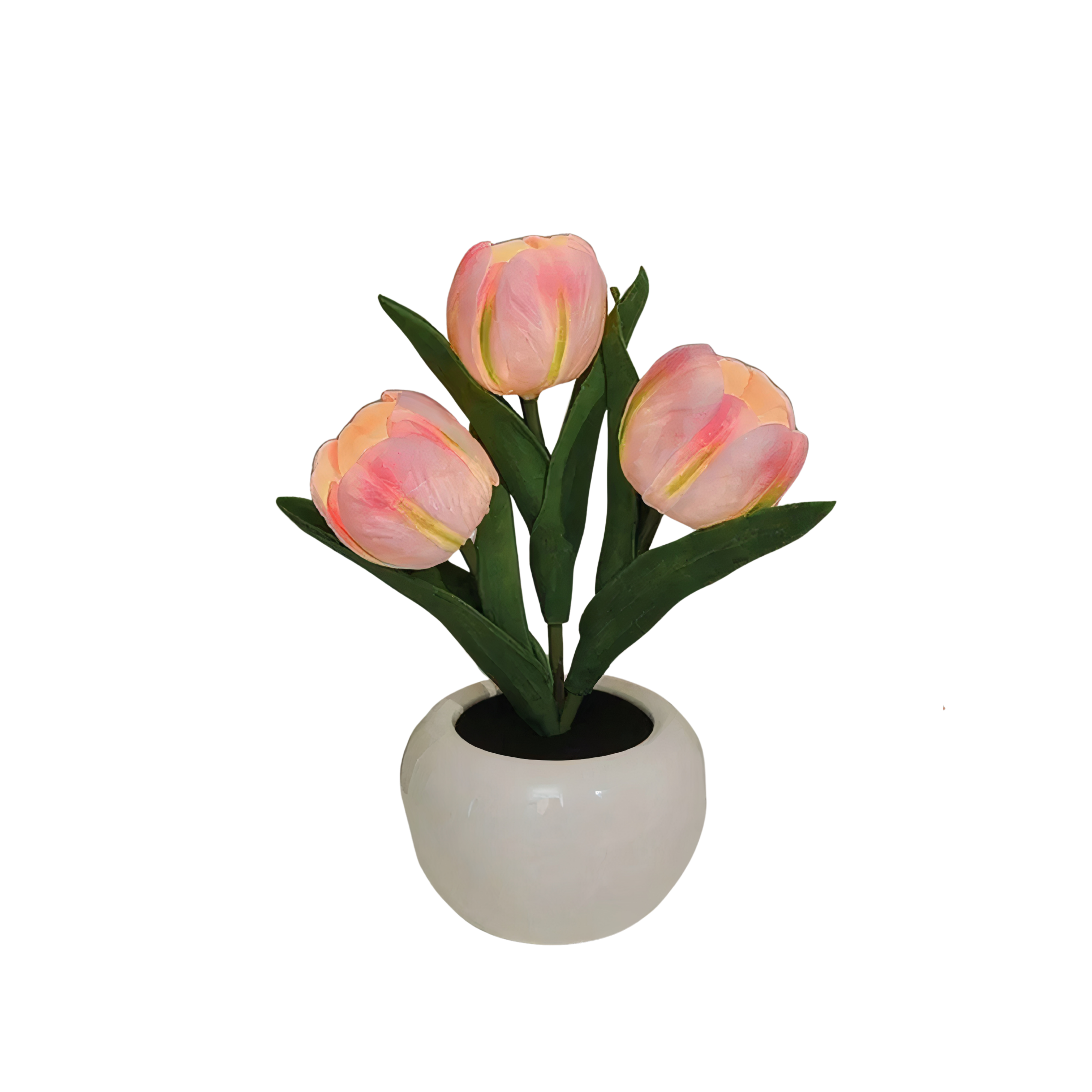 Tulpen Nachtlicht LED, Blumen Tischlampe kabellos
