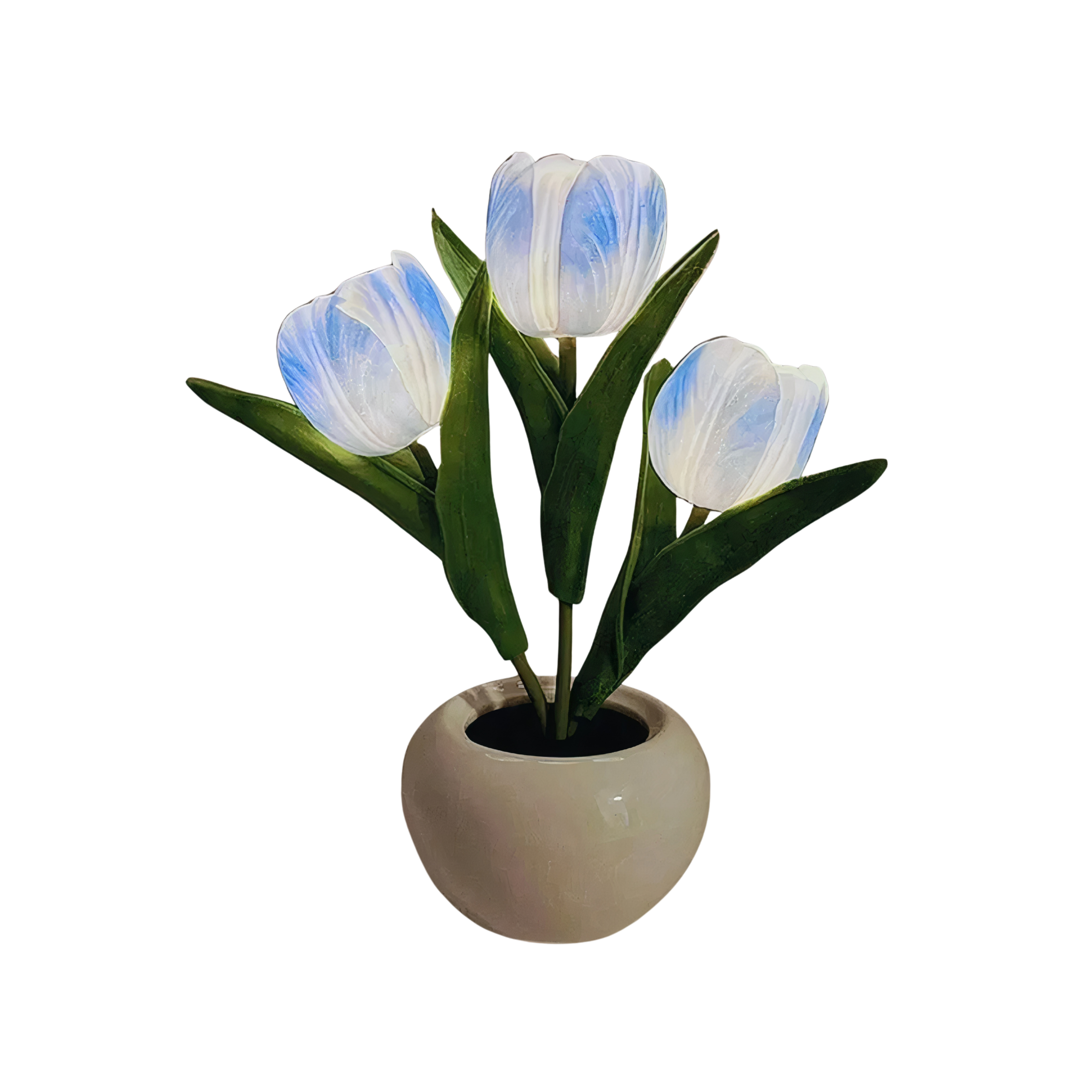 Tulpen Nachtlicht LED, Blumen Tischlampe kabellos