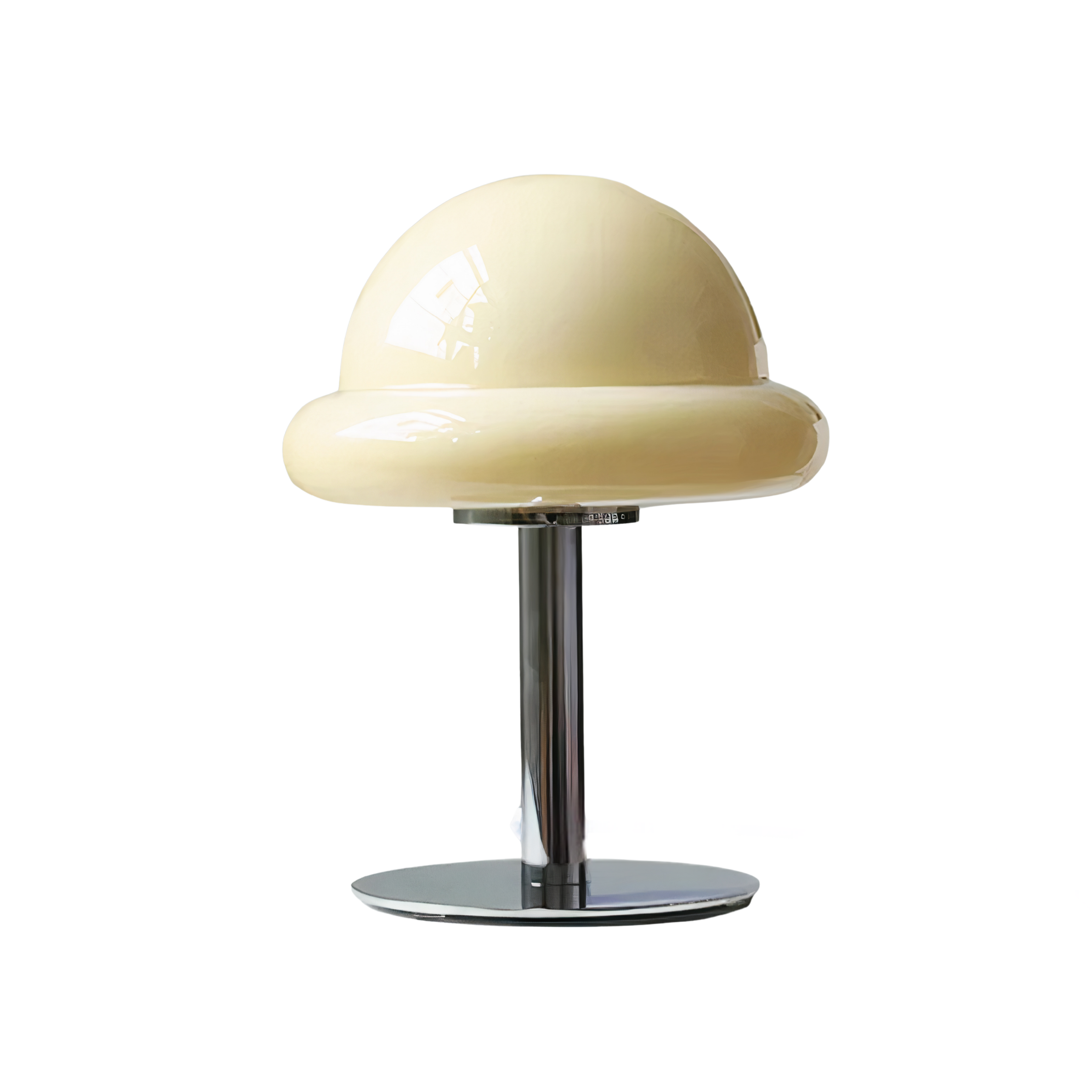 Pilz Tischlampe Glas, Bauhaus Mid-Century Design, LED E27
