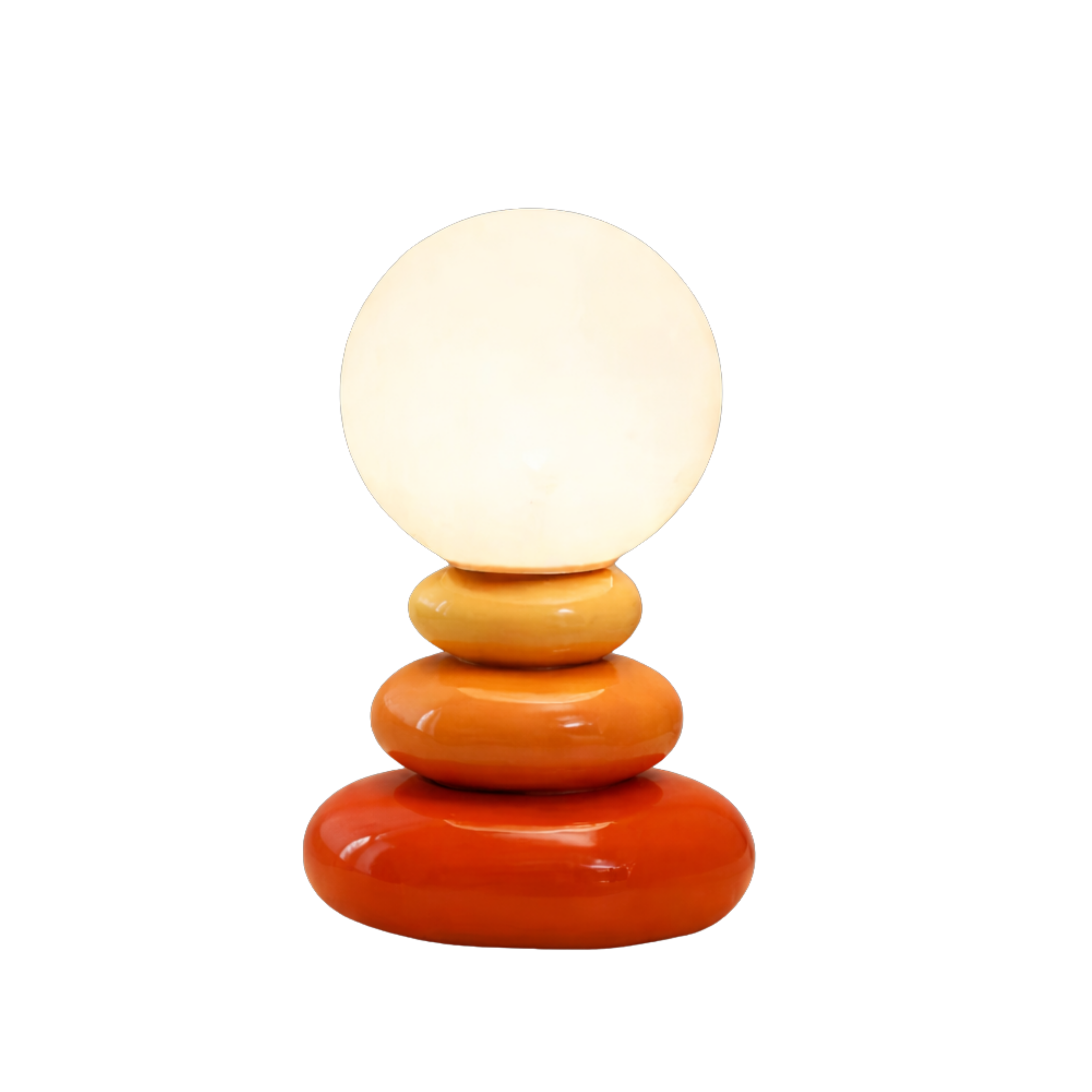 Bauhaus Tischlampe Glas Keramik – LED, Mid-Century Design