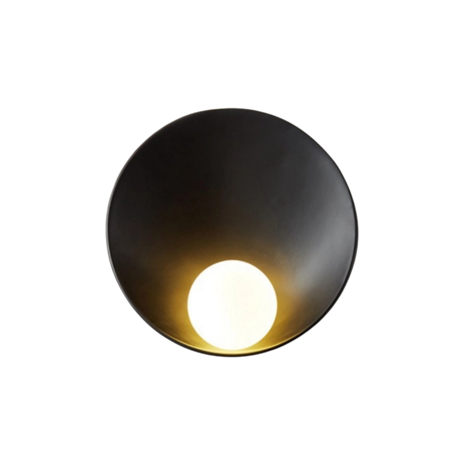 LED Wandlampe Glas Opal, Modernes Design, Schwarz / Weiß, G4