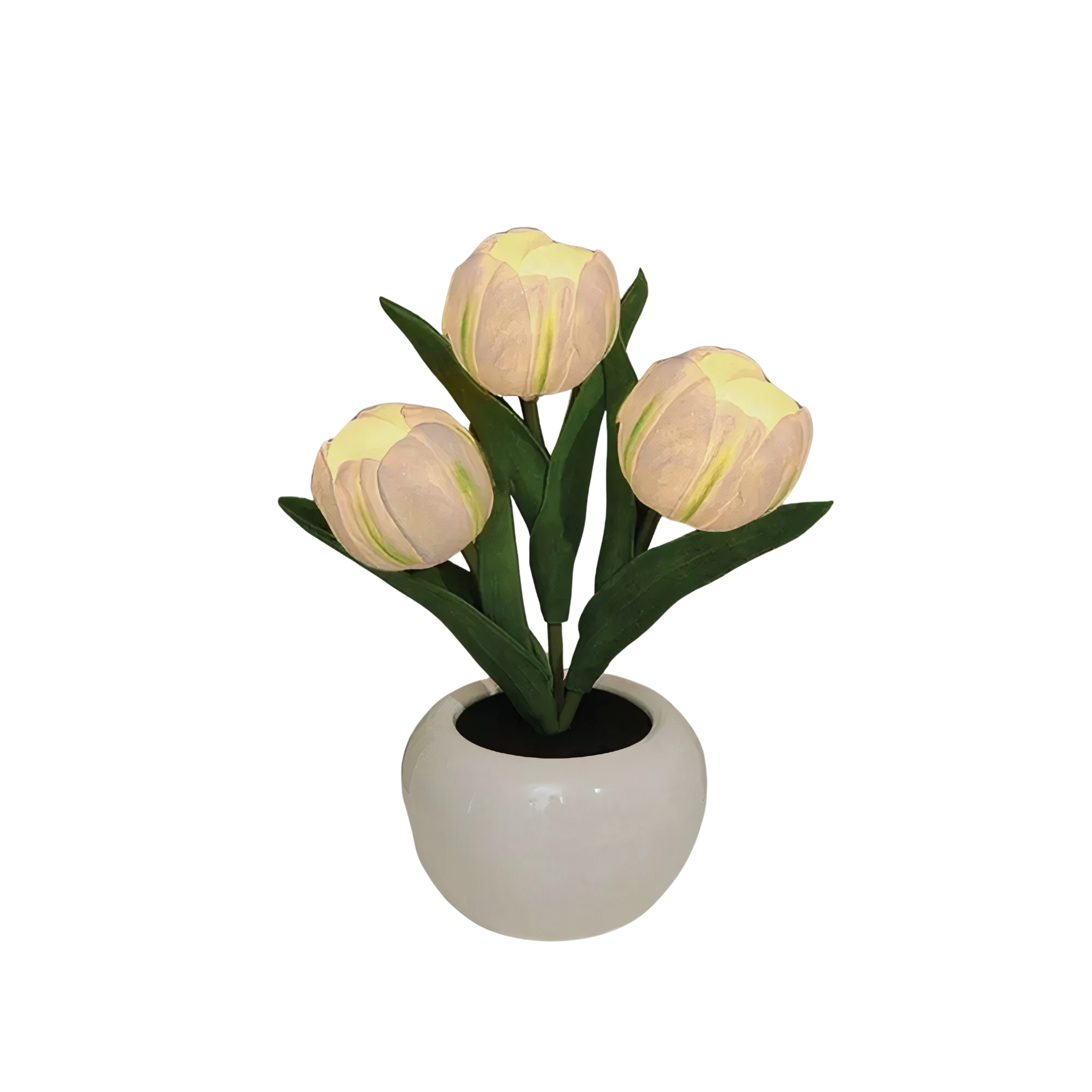 Tulpen Nachtlicht LED, Blumen Tischlampe kabellos