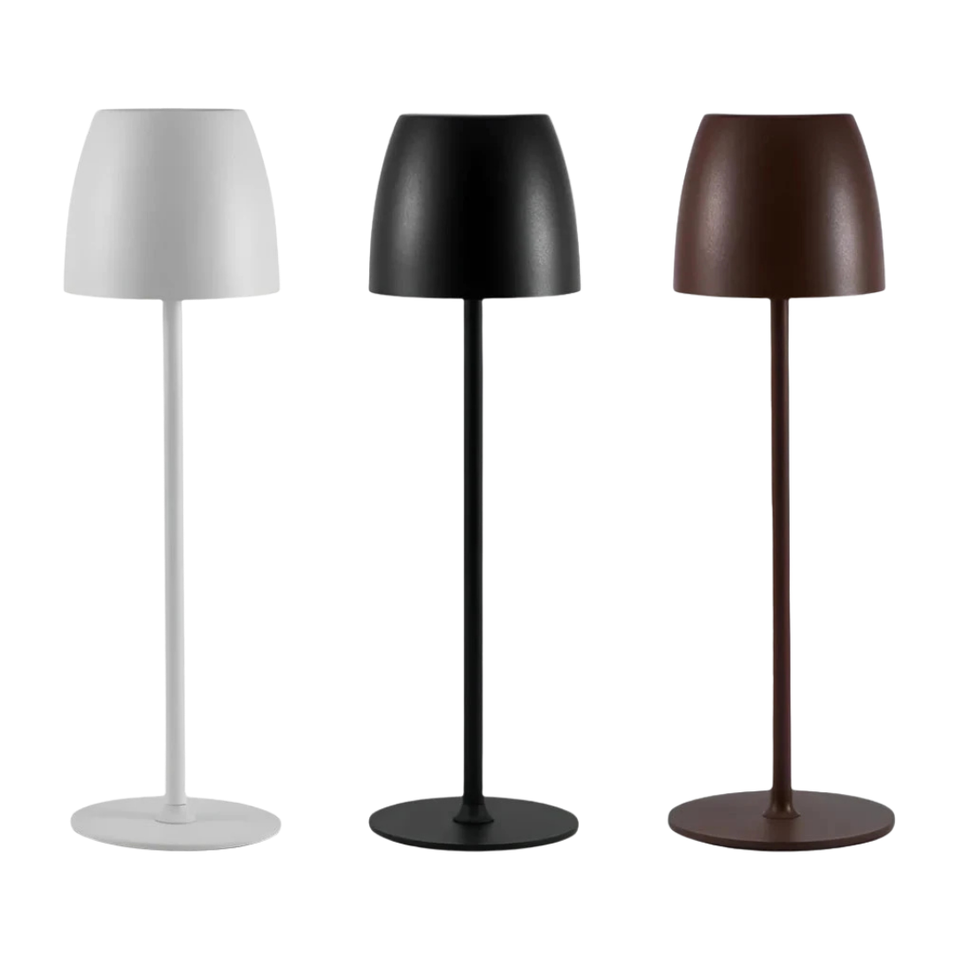 Kabellose LED Tischlampe mit Akku – Dimmbar, IP54, Metall, bis zu 24h