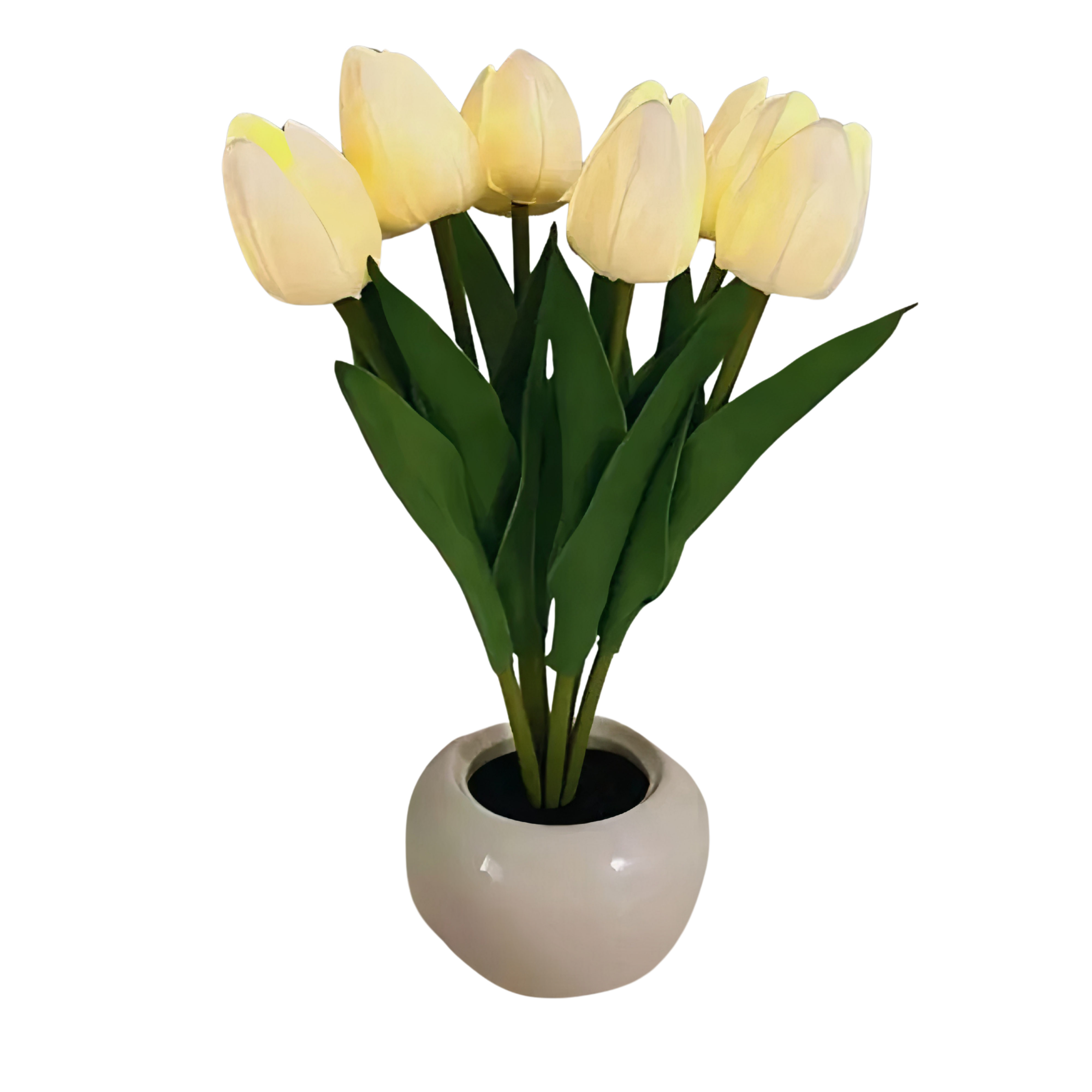 Tulpen Nachtlicht LED, Blumen Tischlampe kabellos
