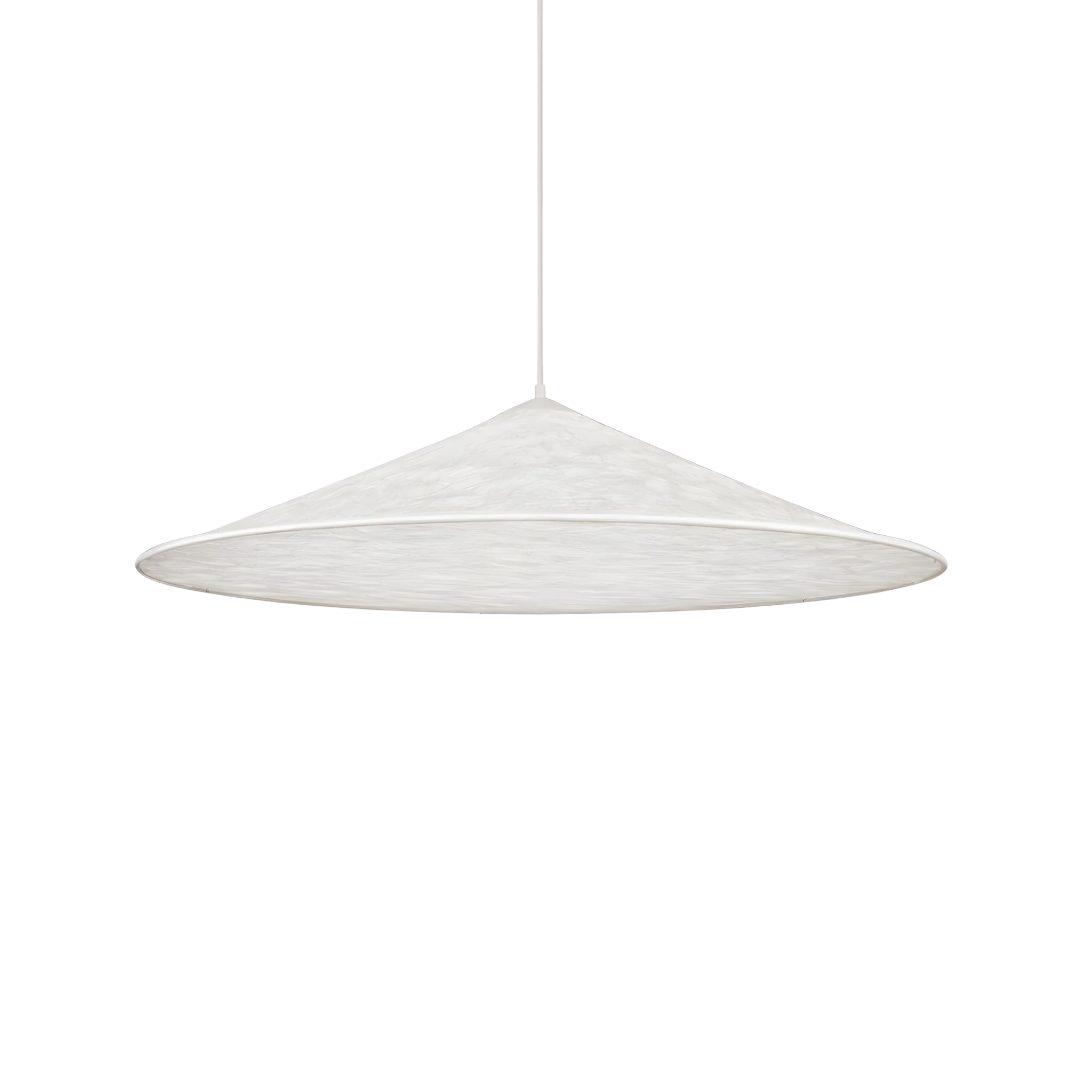 Cocoon Hängelampe Weiß Flach Ø60 cm, Skandinavische Pendelleuchte Modern